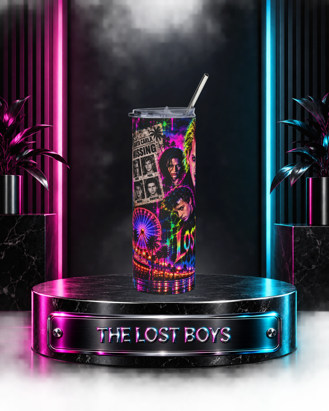 The Lost Boys — Neon Fangs & Leather | 20oz Tumbler