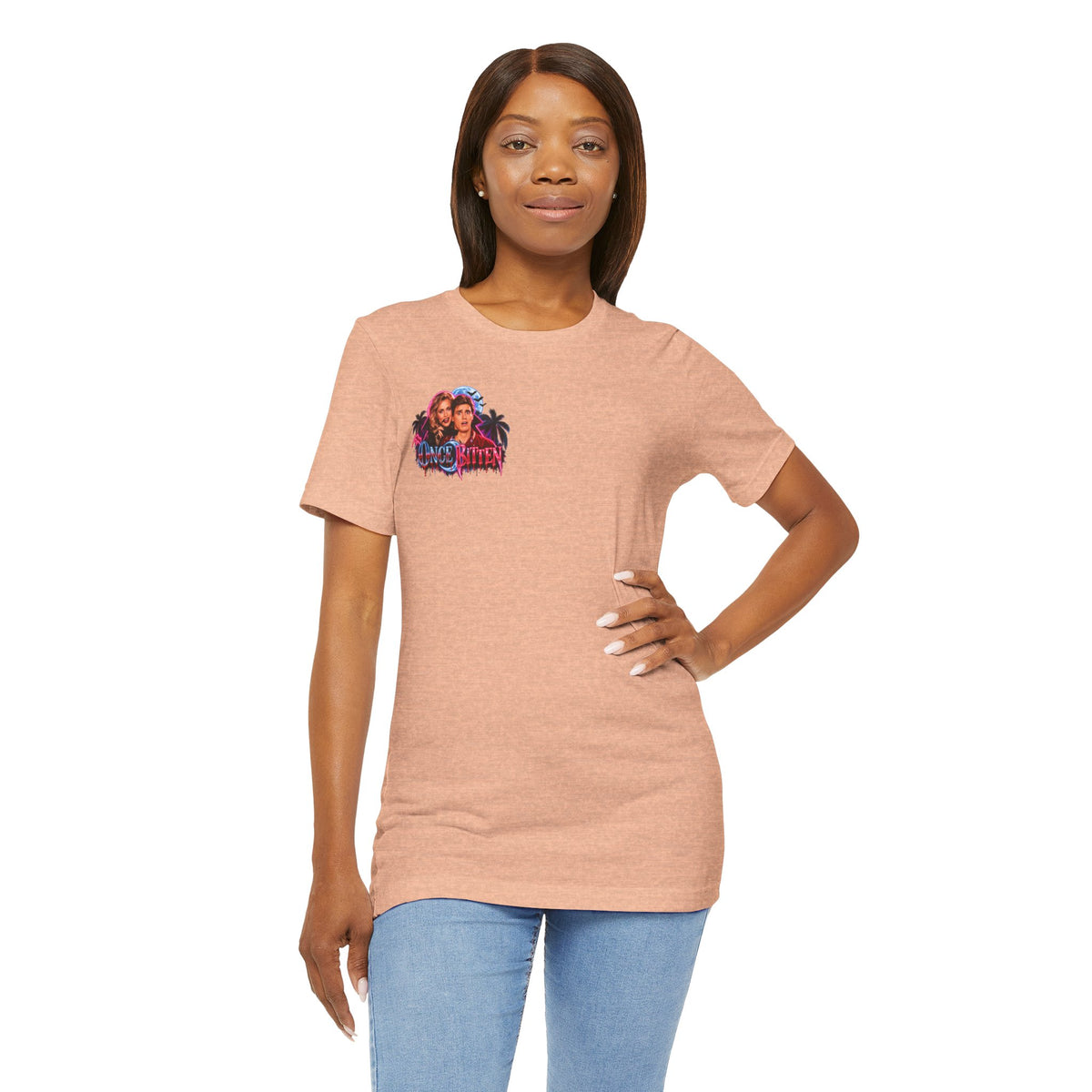 Once Bitten — Neon Fangs & Palm Trees | T-Shirt