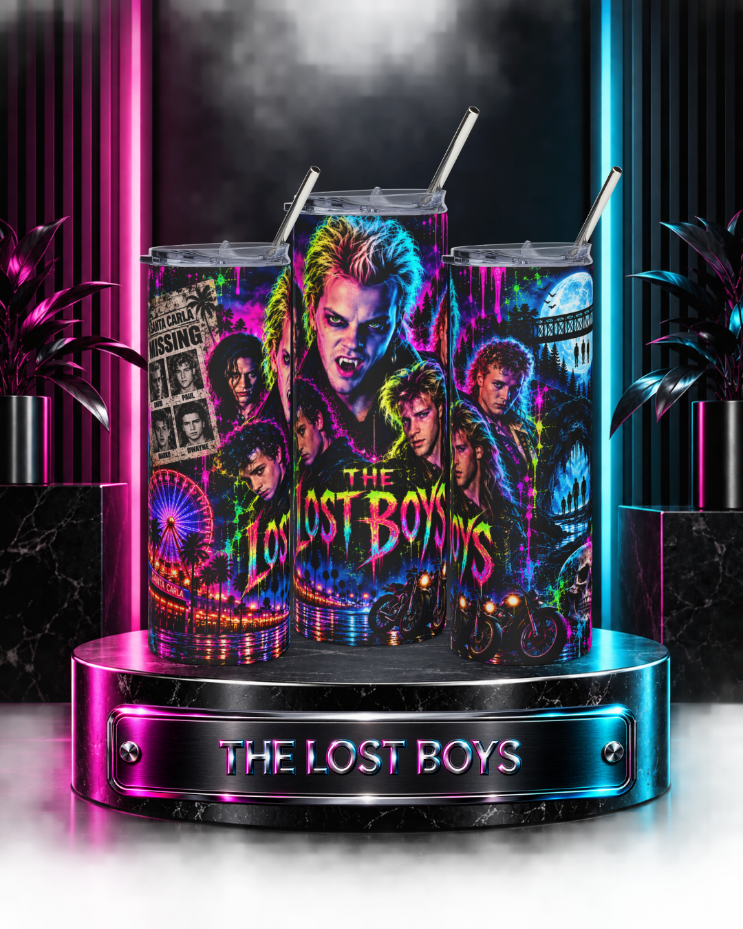The Lost Boys — Neon Fangs & Leather | 20oz Tumbler