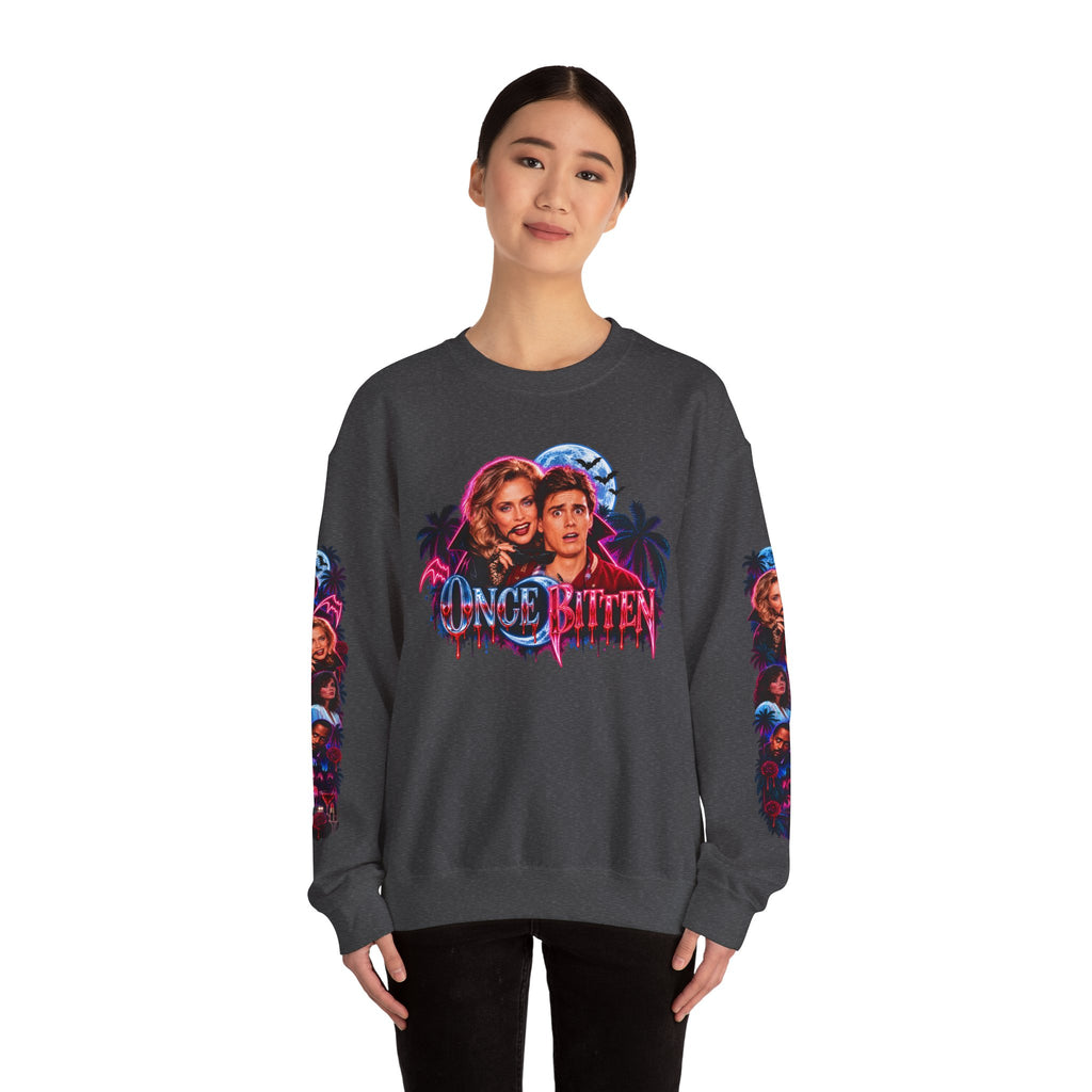 Once Bitten — Neon Fangs & Palm Trees | Sweatshirt