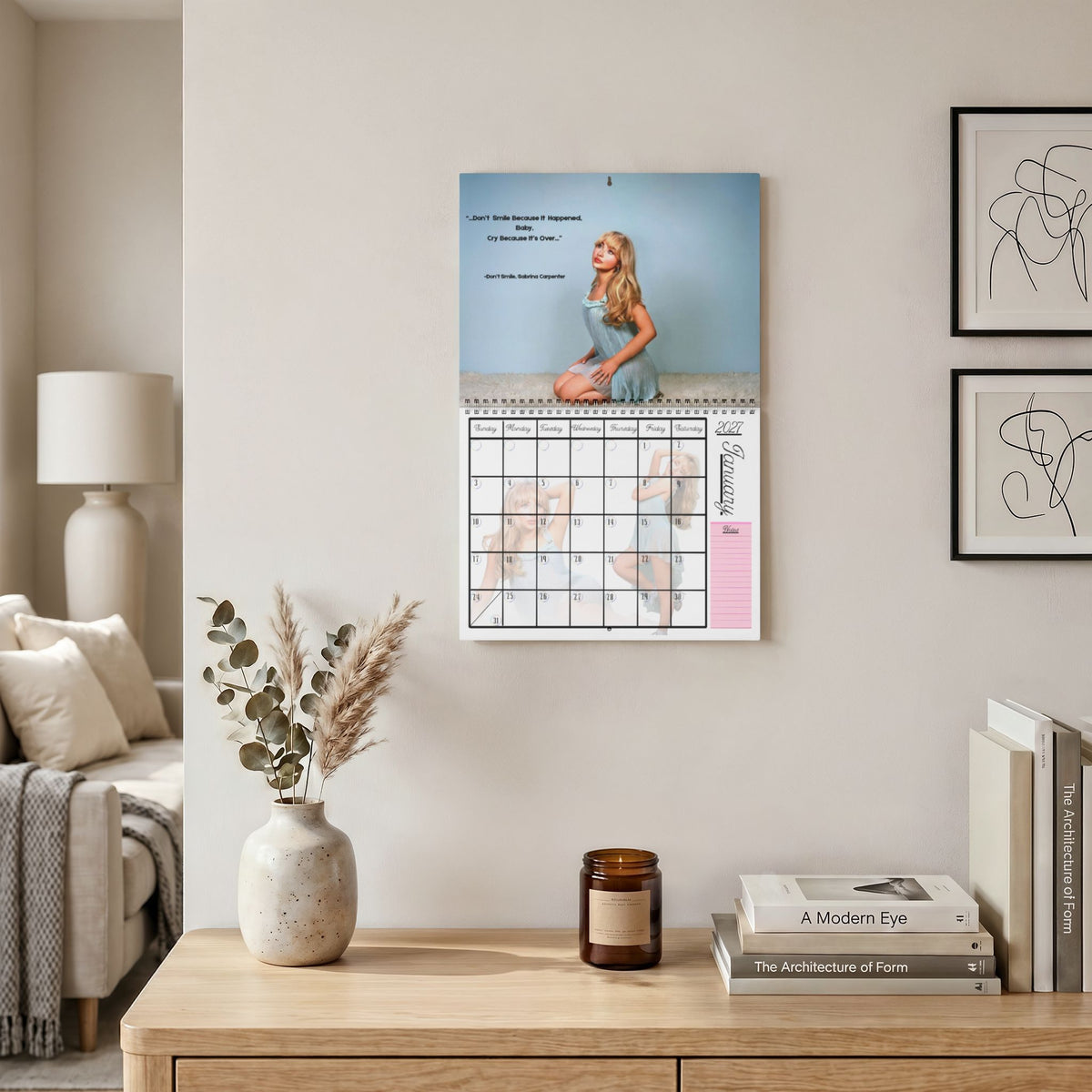 Sabrina Carpenter 2027 Wall Calendar | 12-Month Calendar