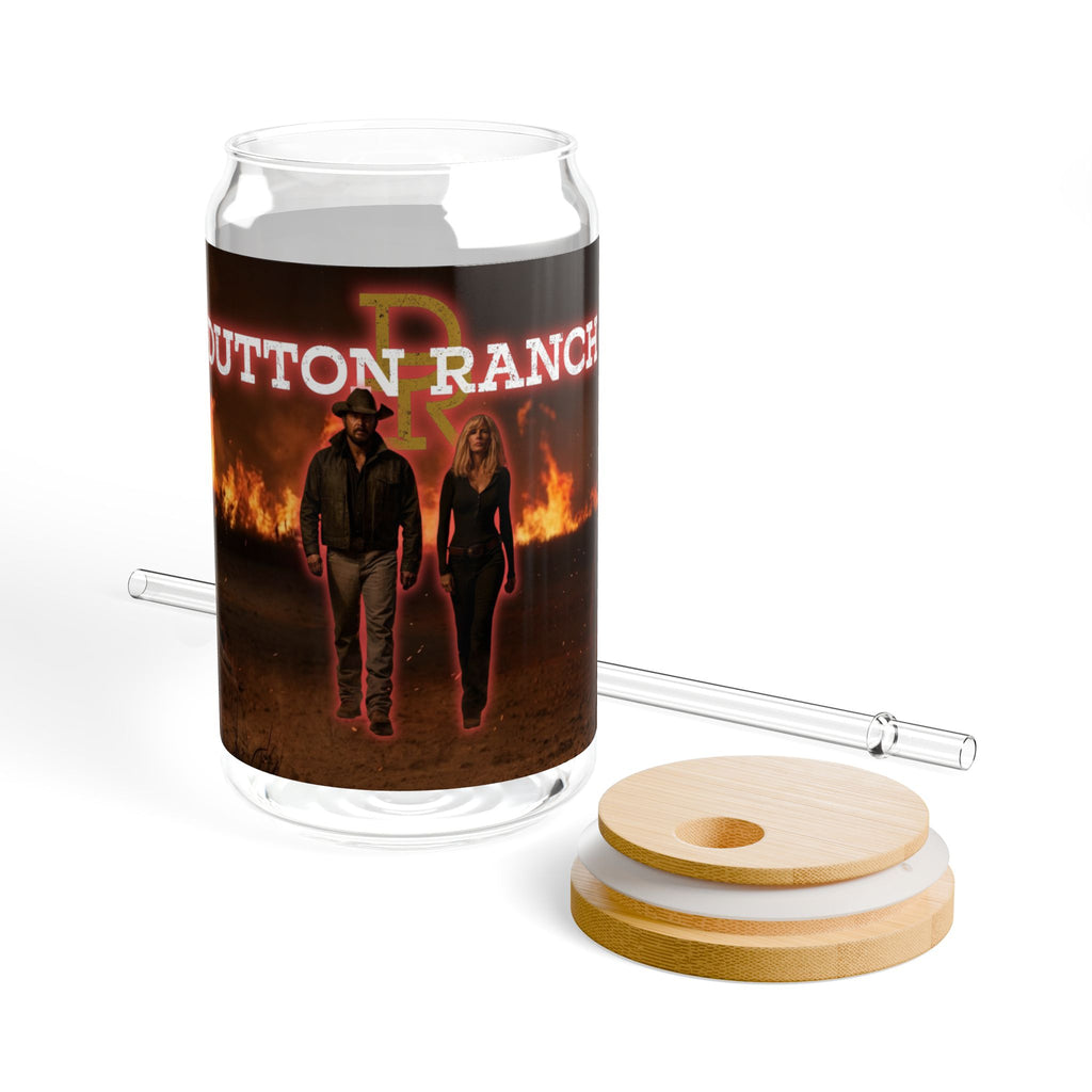 Yellowstone: Dutton Ranch — Western Ranch Fire Scene 16oz Glass Can