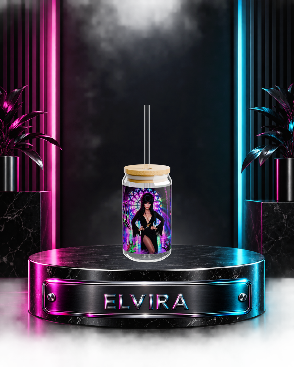 Elvira — Mistress of the Dark Cathedral | 16oz Glass Can