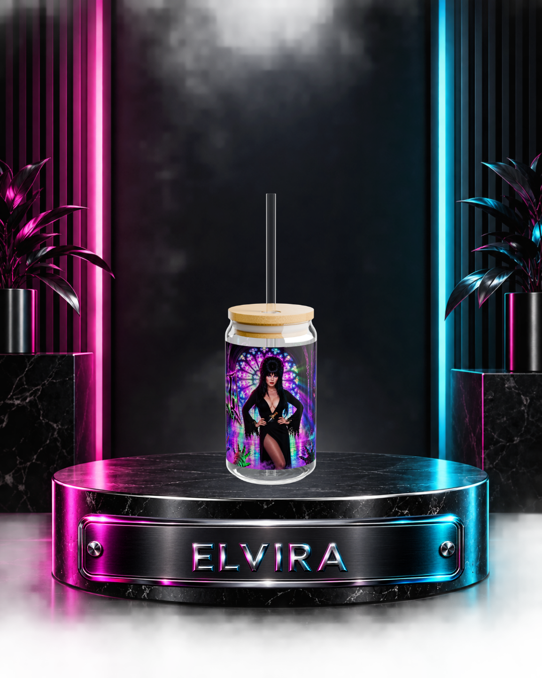 Elvira — Mistress of the Dark Cathedral | 16oz Glass Can