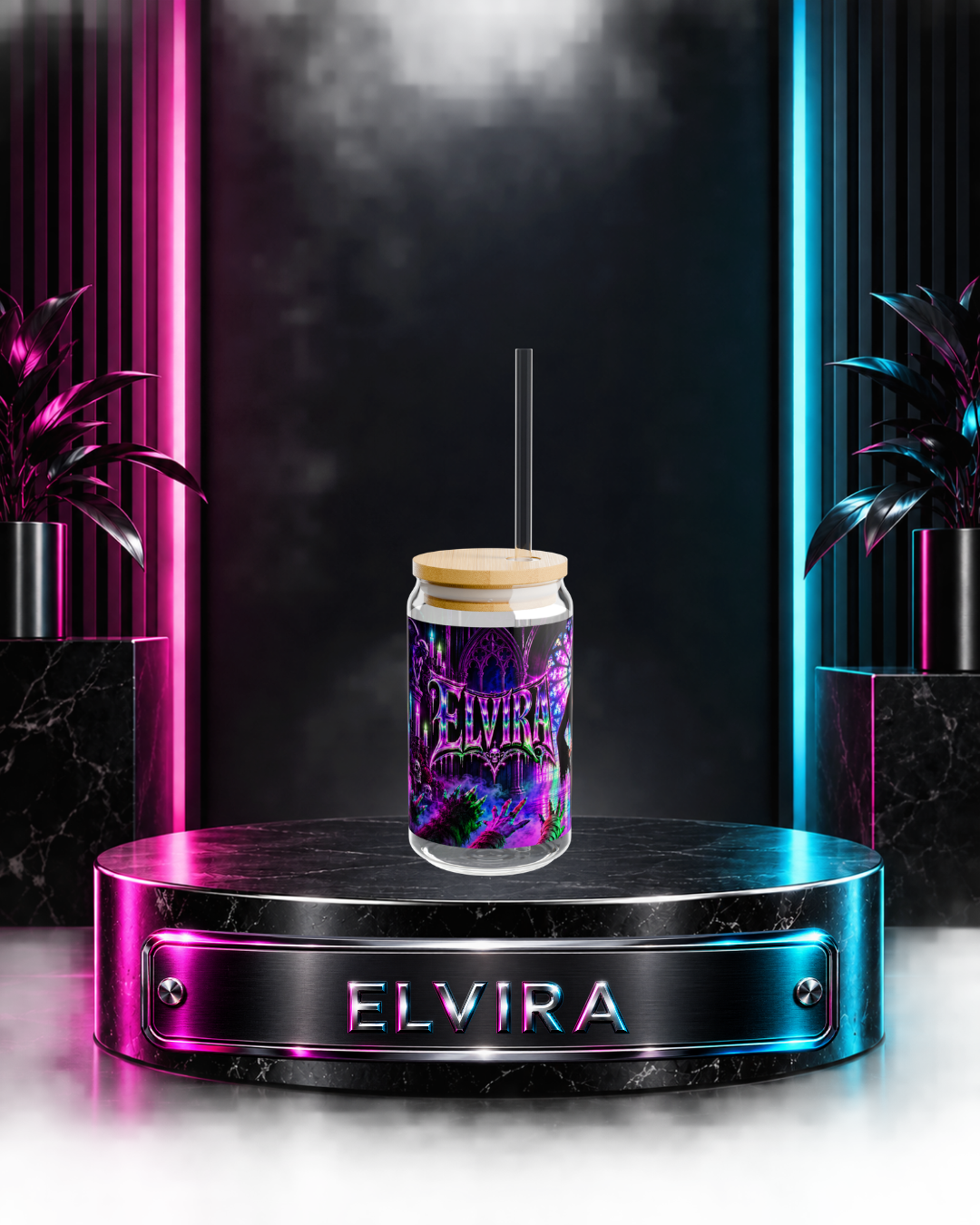 Elvira — Mistress of the Dark Cathedral | 16oz Glass Can