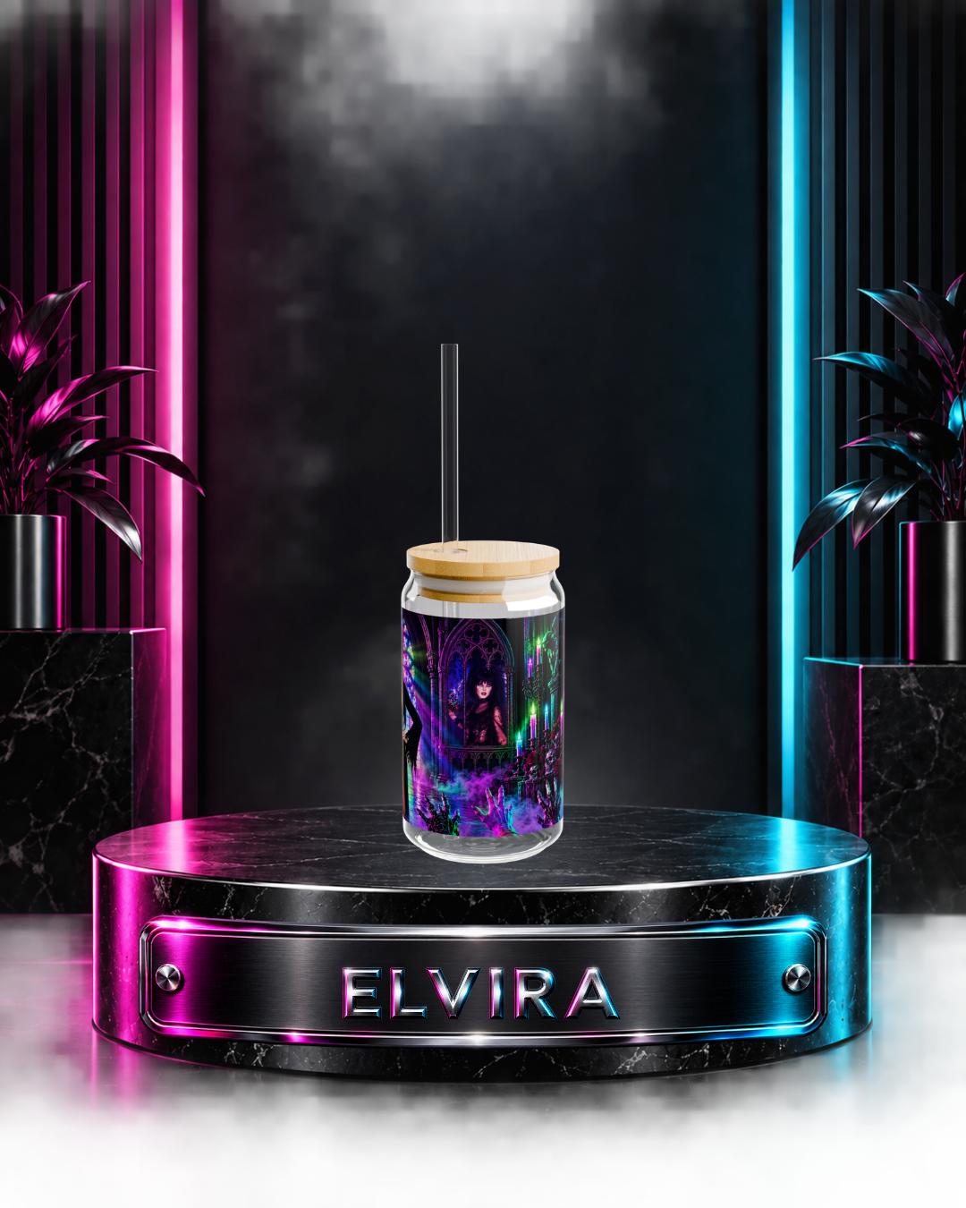 Elvira — Mistress of the Dark Cathedral | 16oz Glass Can