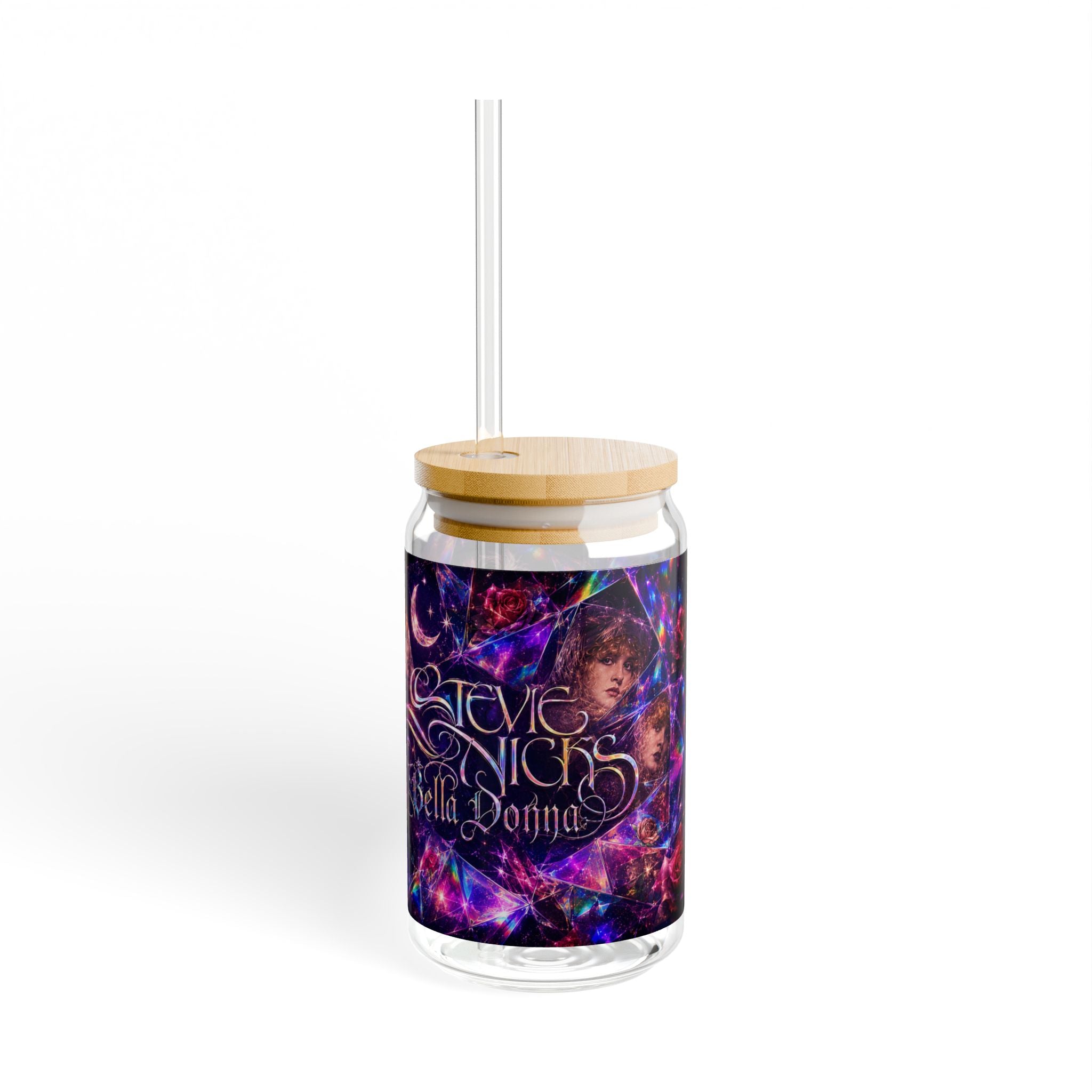 Stevie Nicks — Pink Crystal Visions 16oz Glass Can