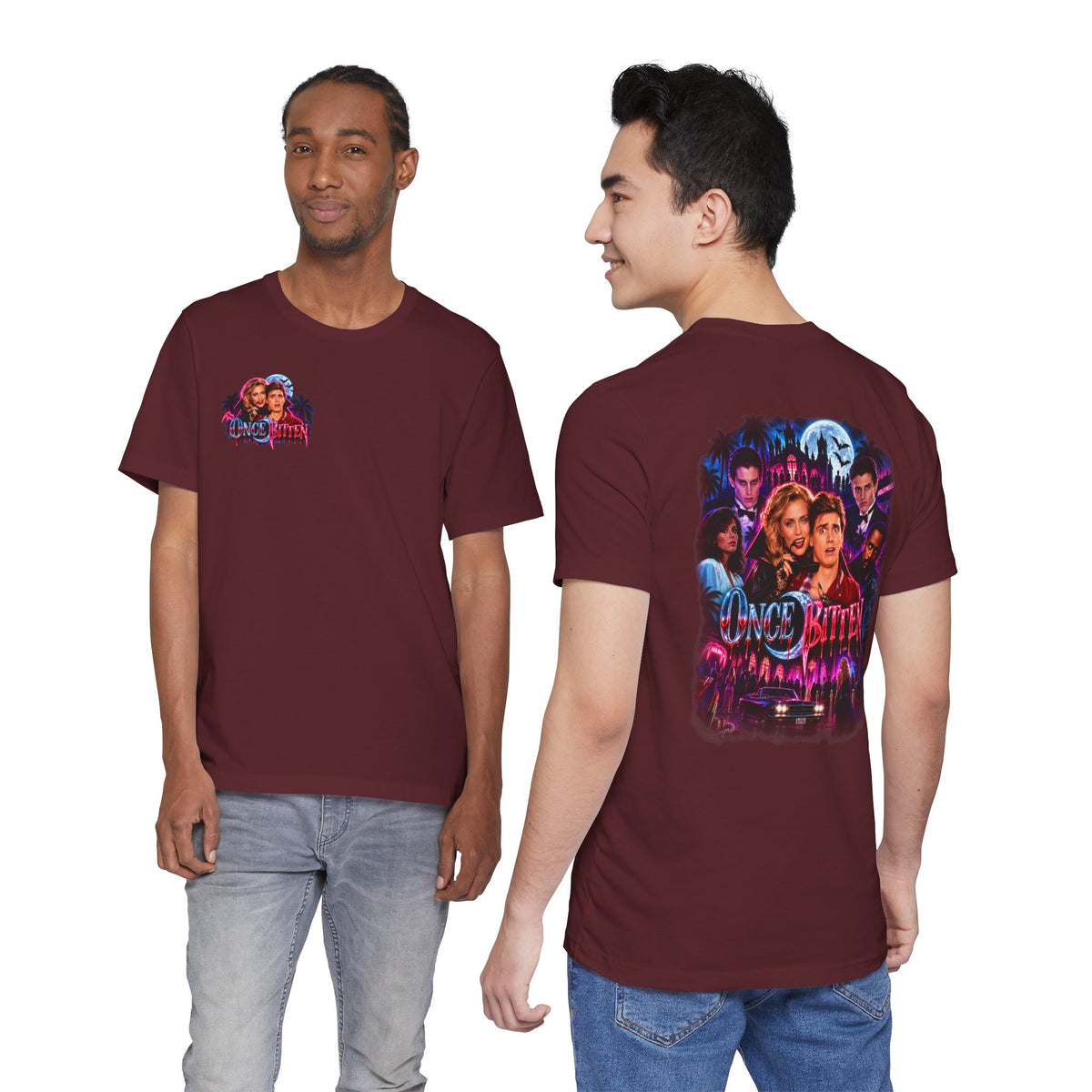 Once Bitten — Neon Fangs & Palm Trees | T-Shirt