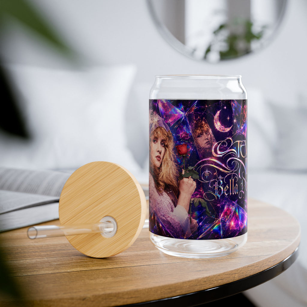 Stevie Nicks — Pink Crystal Visions 16oz Glass Can