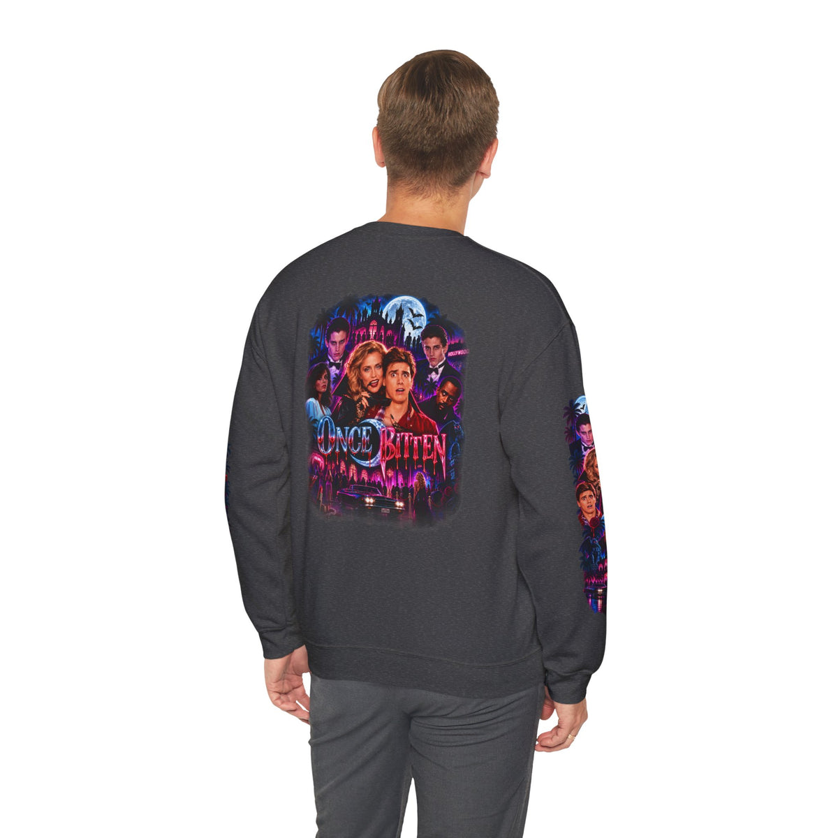Once Bitten — Neon Fangs & Palm Trees | Sweatshirt