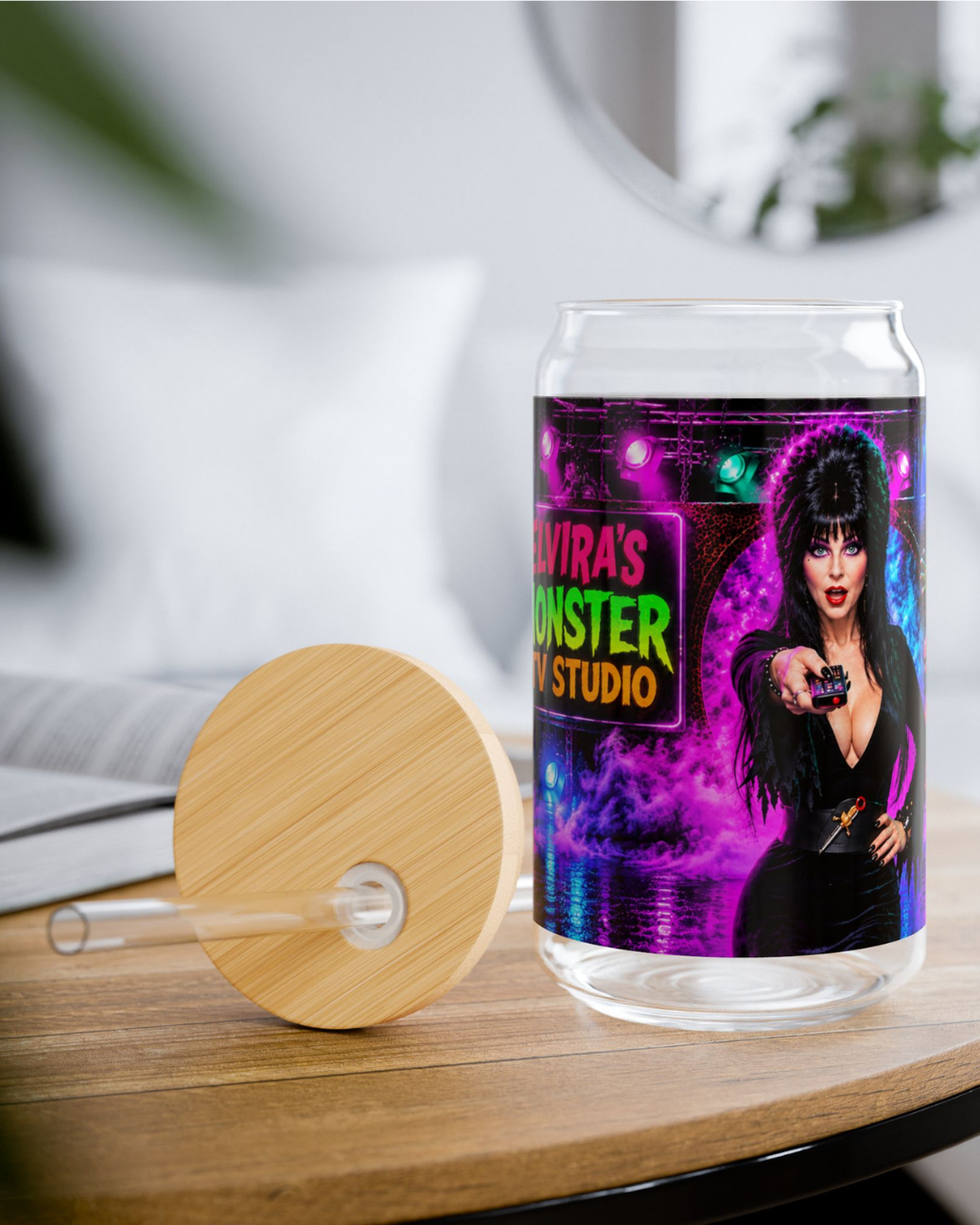 Elvira — Monster TV Studio | 16oz Glass Can