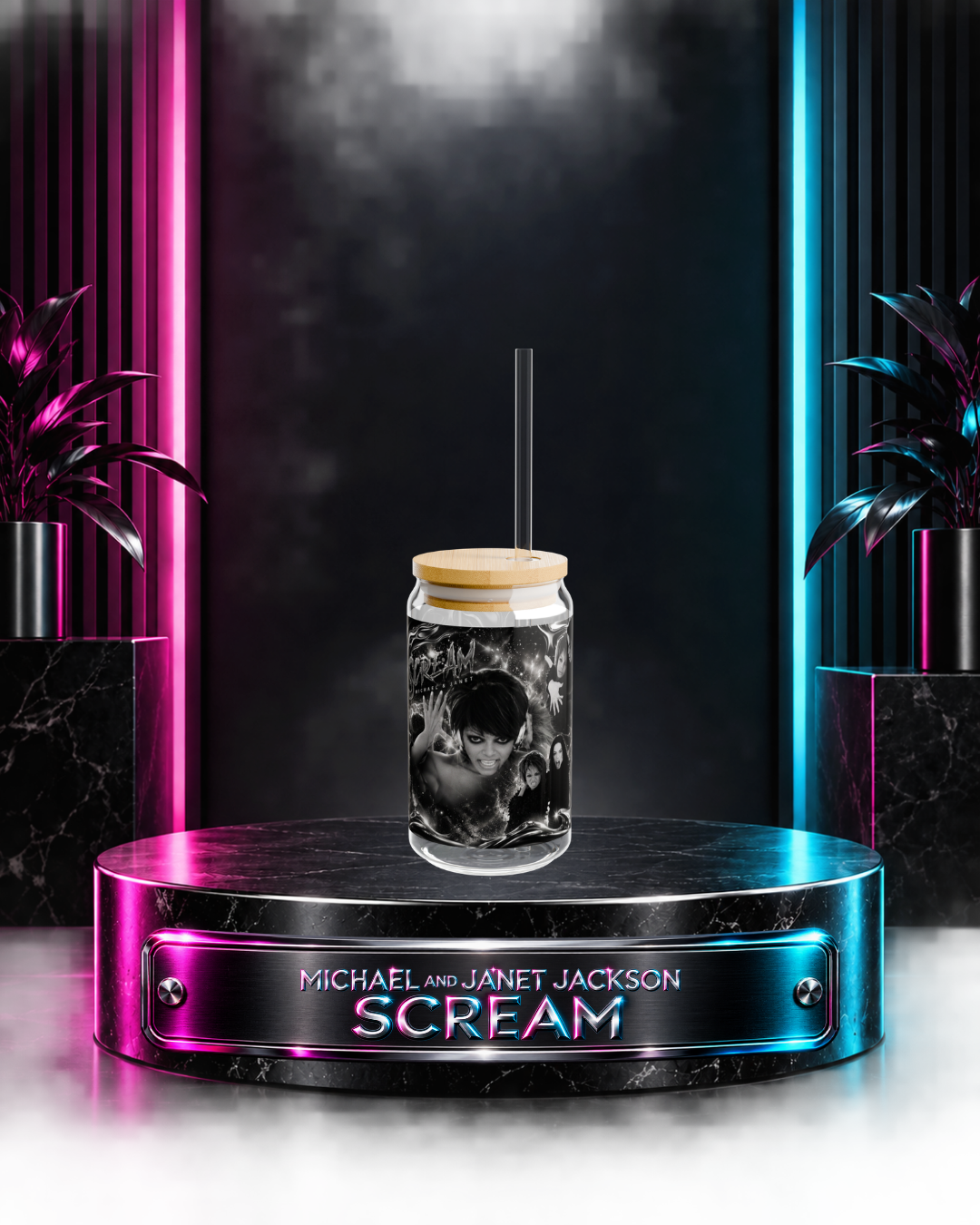 Michael And Janet Jackson — Scream Music Video Tribute | 16oz Glass Can