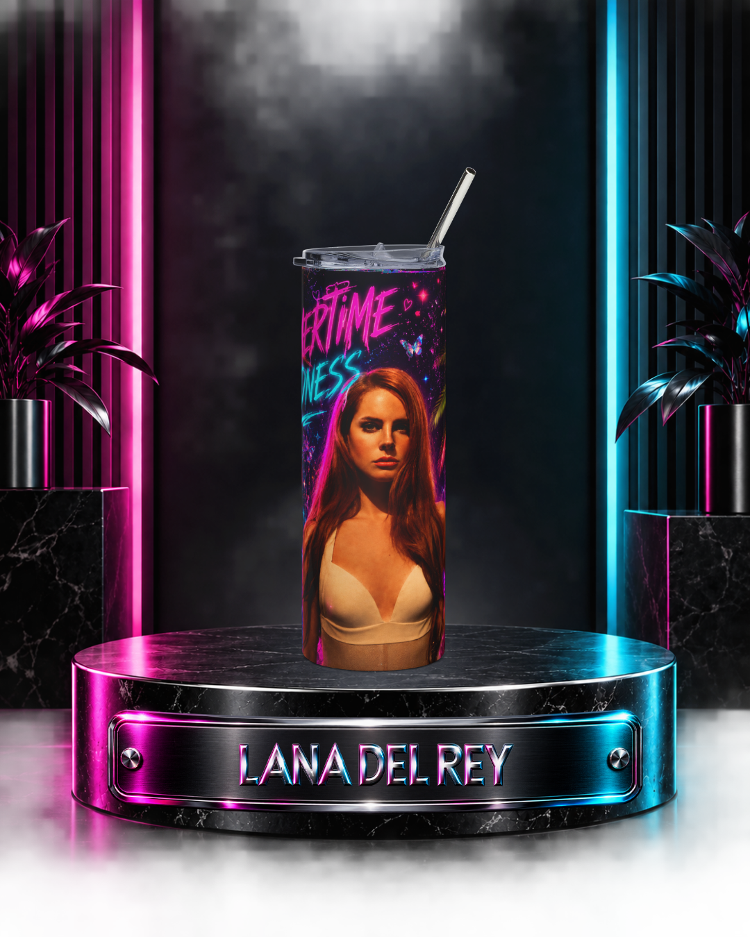 Lana Del Rey — Neon Palm Tree Dreams | 20oz Tumbler