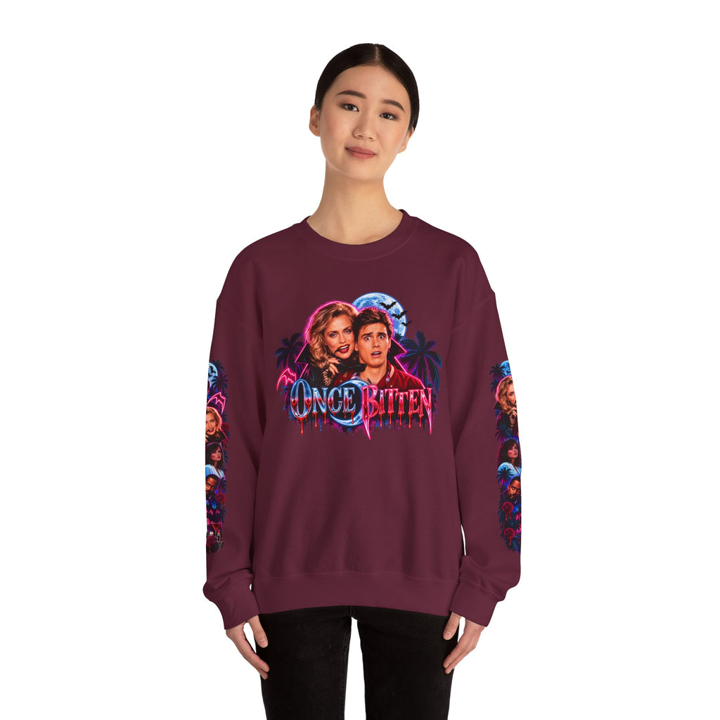 Once Bitten — Neon Fangs & Palm Trees | Sweatshirt