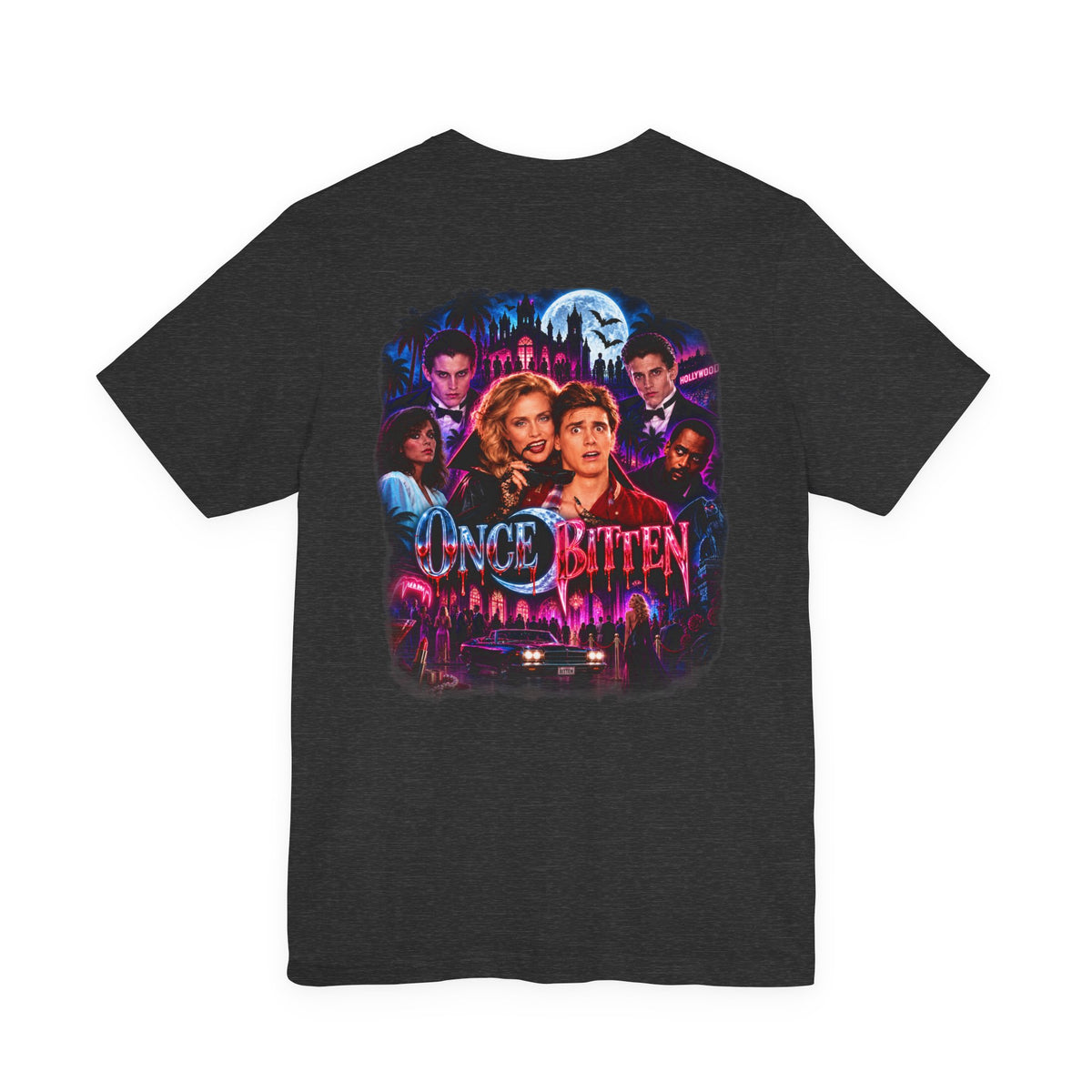 Once Bitten — Neon Fangs & Palm Trees | T-Shirt