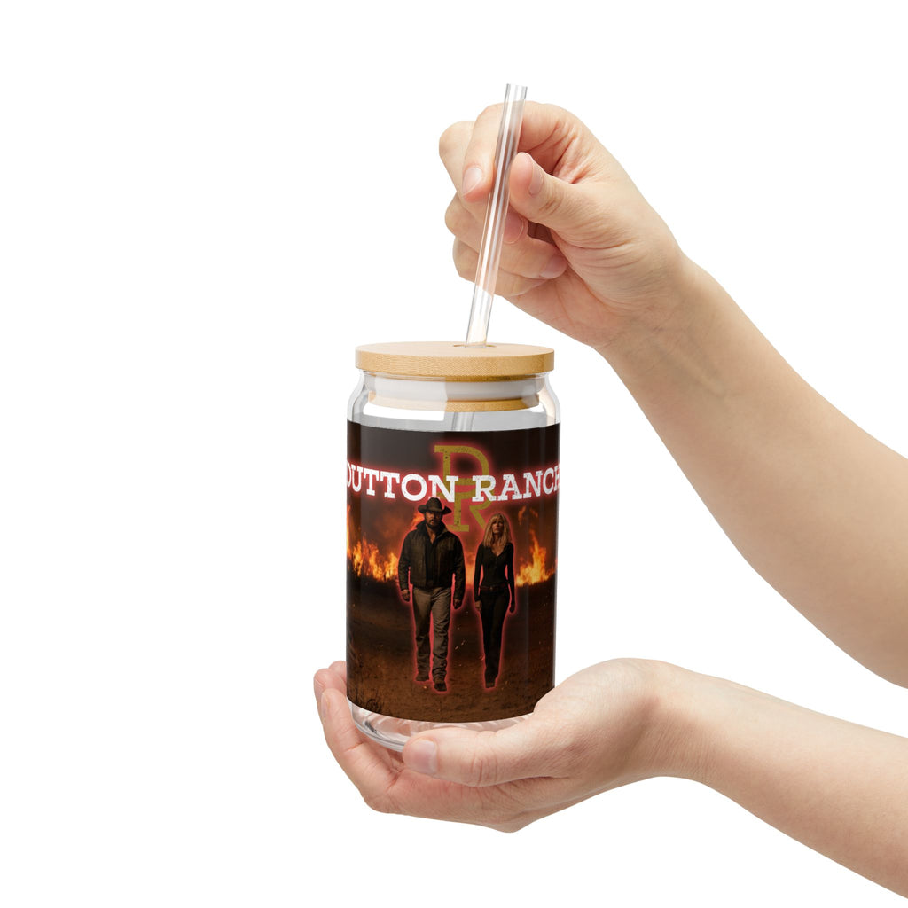 Yellowstone: Dutton Ranch — Western Ranch Fire Scene 16oz Glass Can