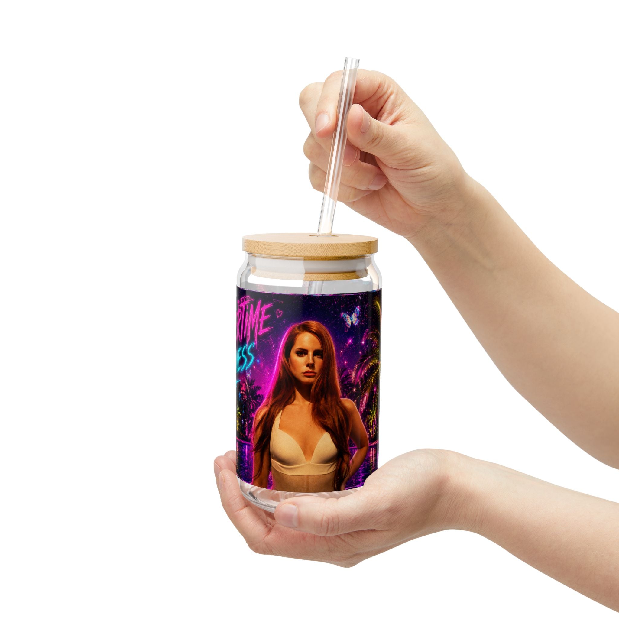 Lana Del Rey — Neon Palm Tree Dreams 16oz Glass Can