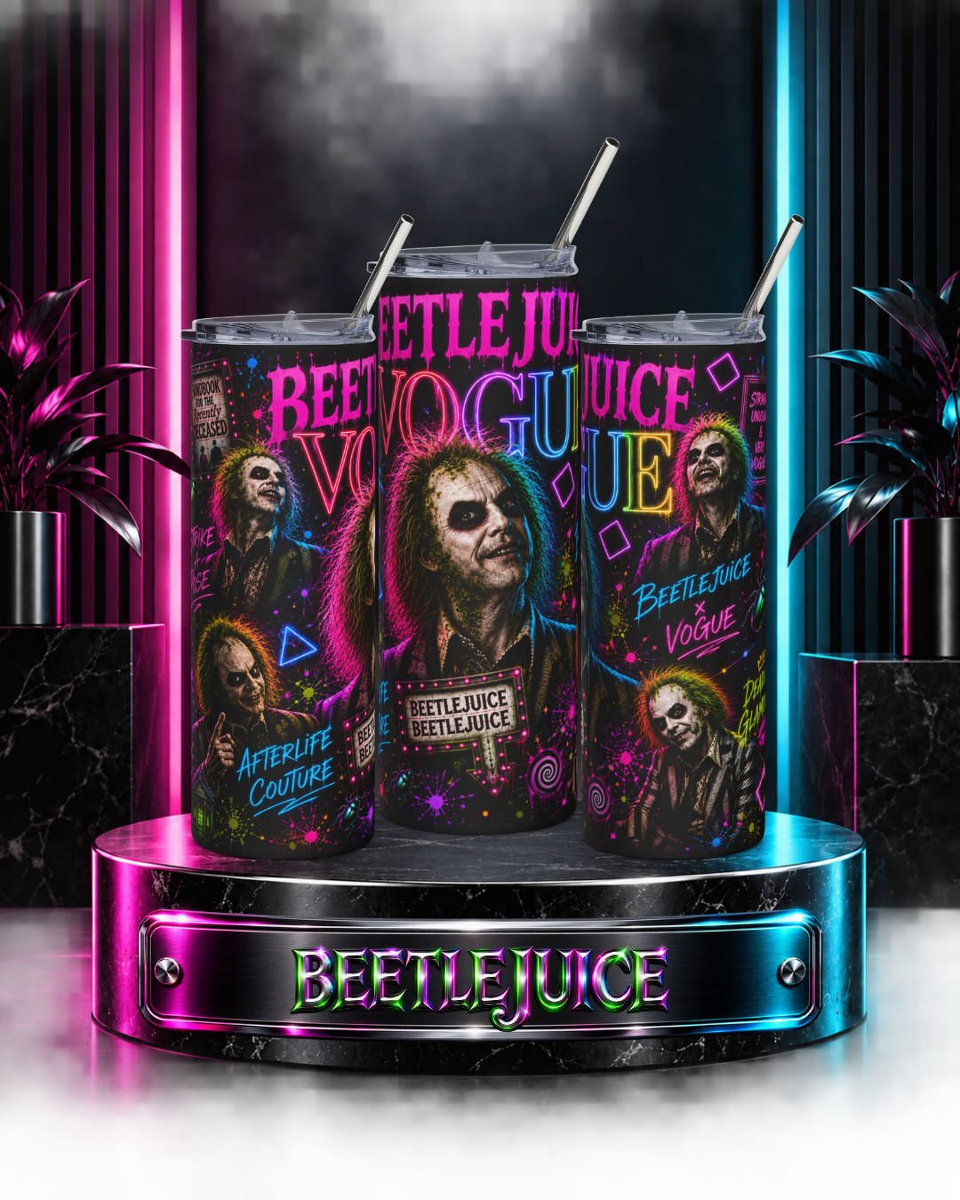Beetlejuice — Beetlejuice x Vogue | 20oz Tumbler
