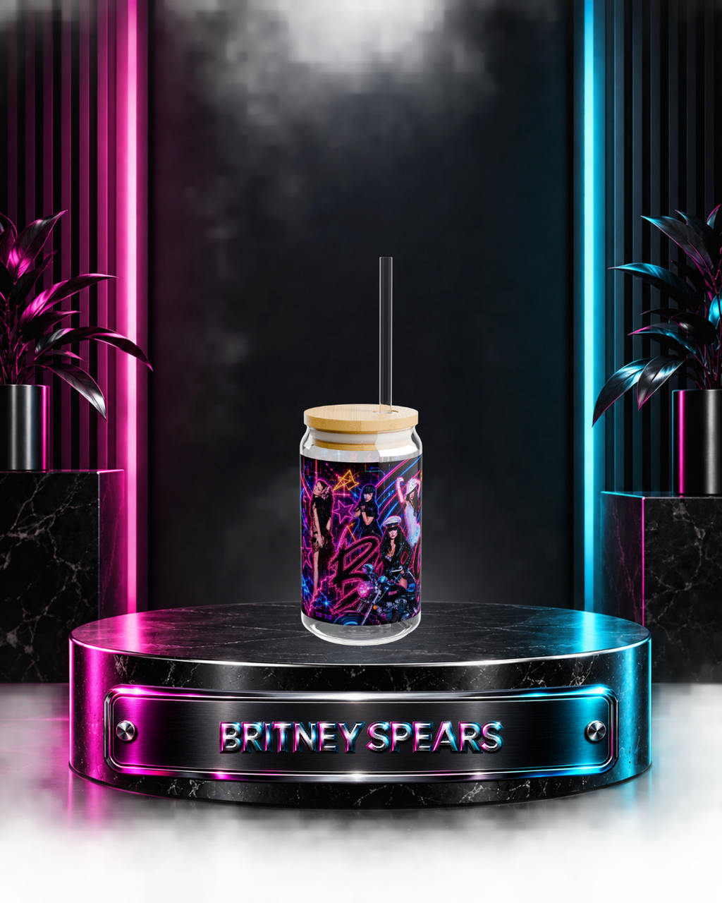 Britney Spears — Gimme More Neon Blackout | 16oz Glass Can