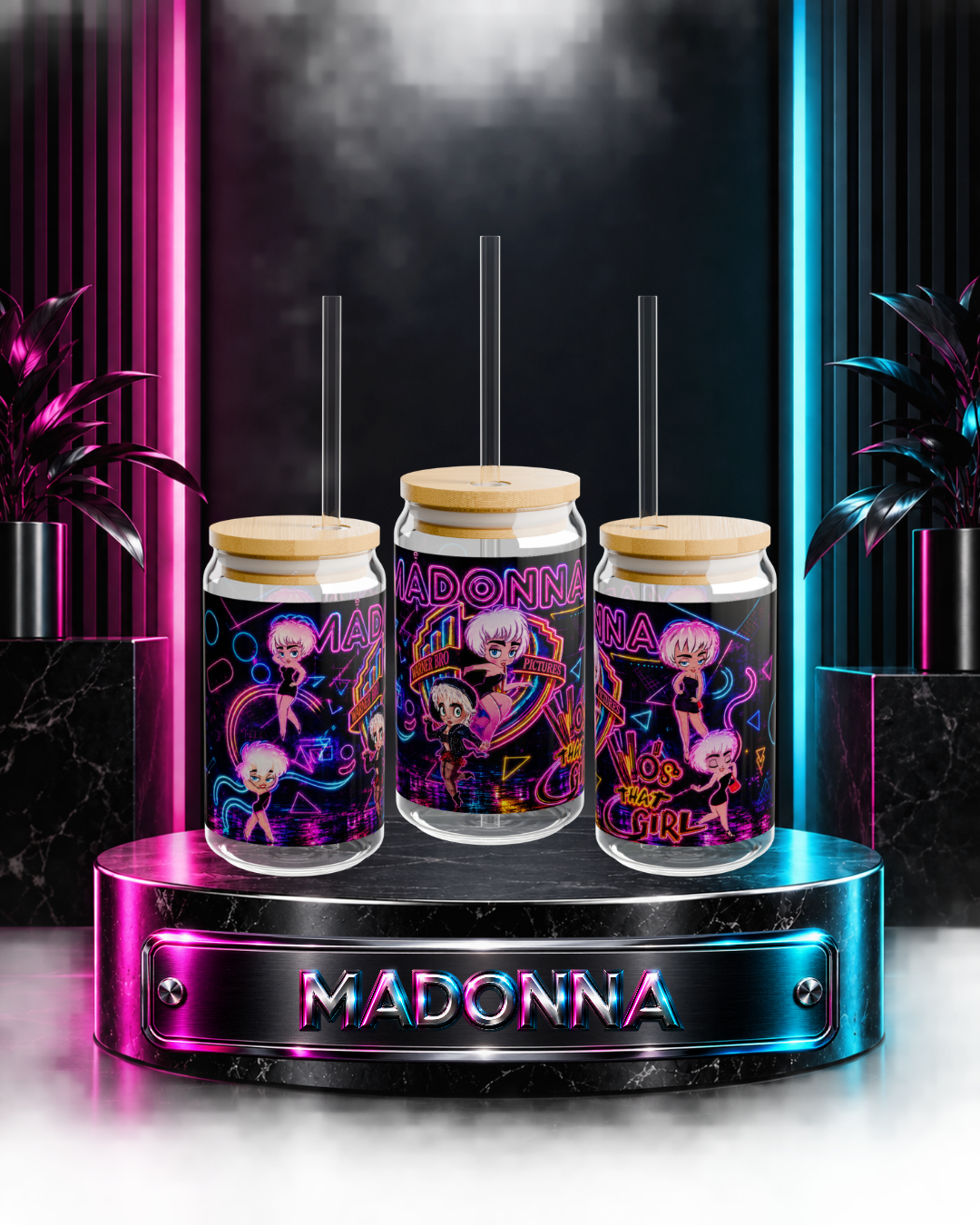 Madonna — Who's That Girl Neon Nights | 16oz Glass Can