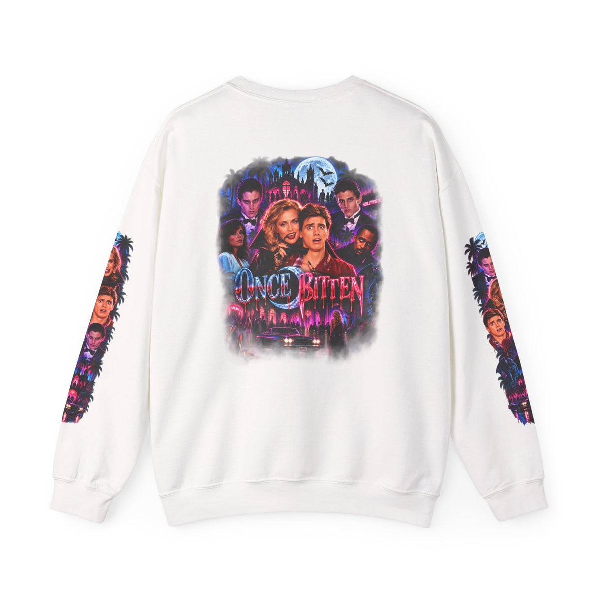 Once Bitten — Neon Fangs & Palm Trees | Sweatshirt