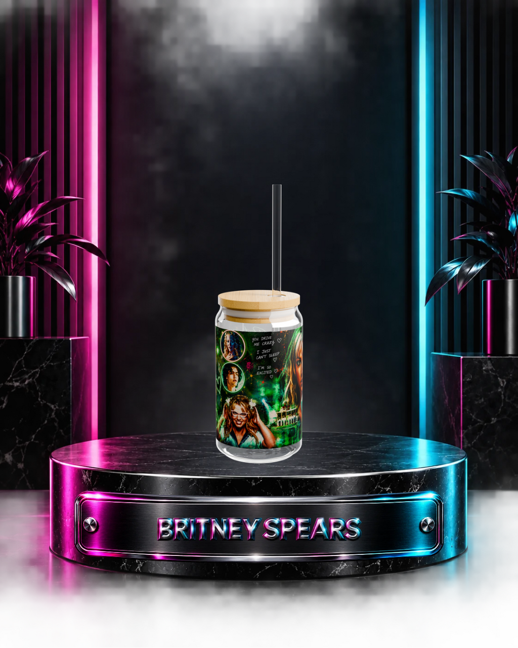 Britney Spears — Drive Me Crazy Music Video | 16oz Glass Can