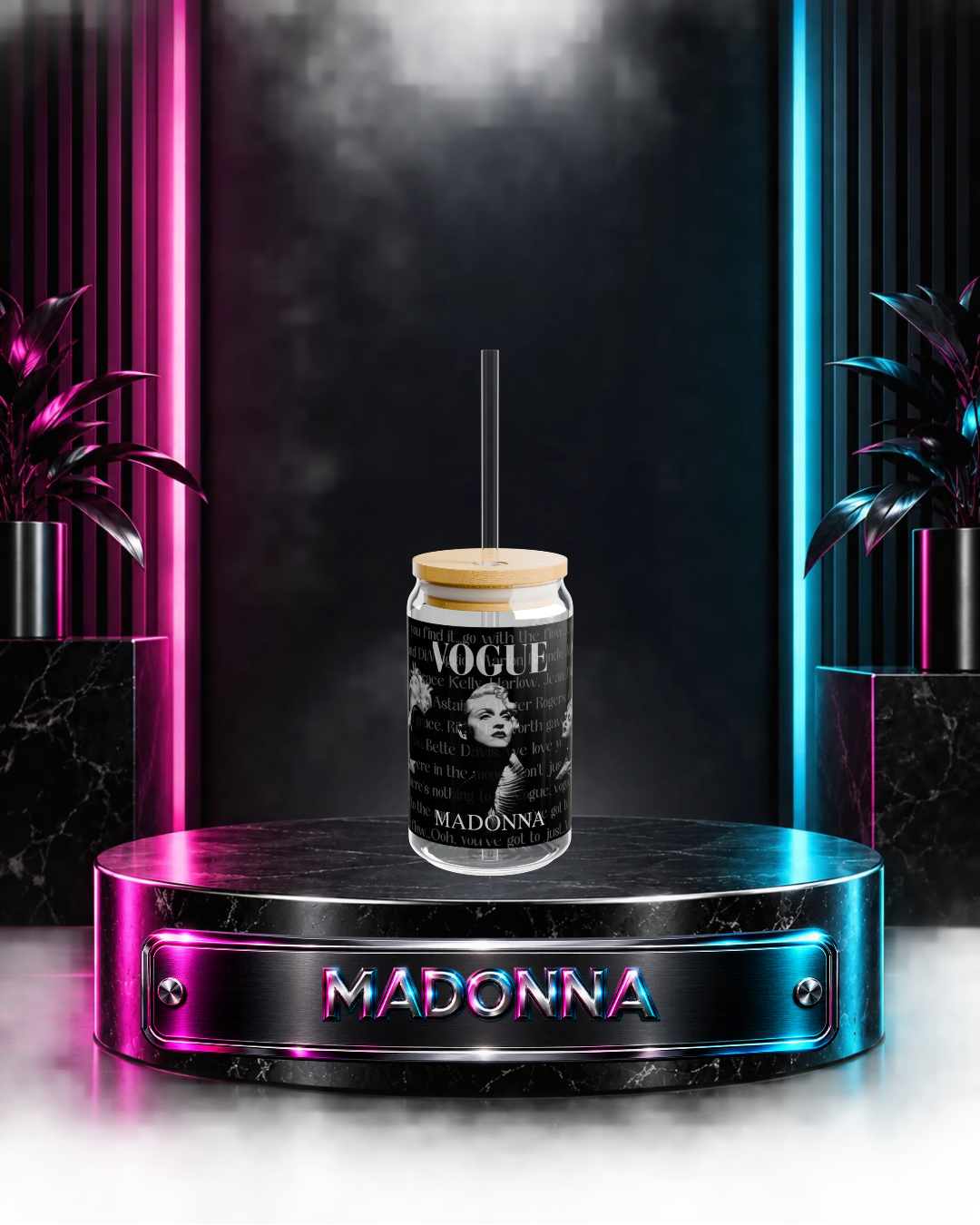 Madonna — Vogue Music Video | 16oz Glass Can