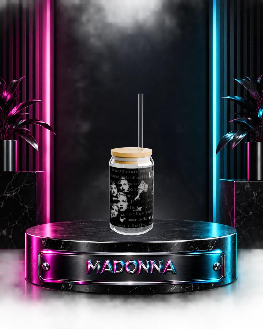 Madonna — Vogue Music Video | 16oz Glass Can