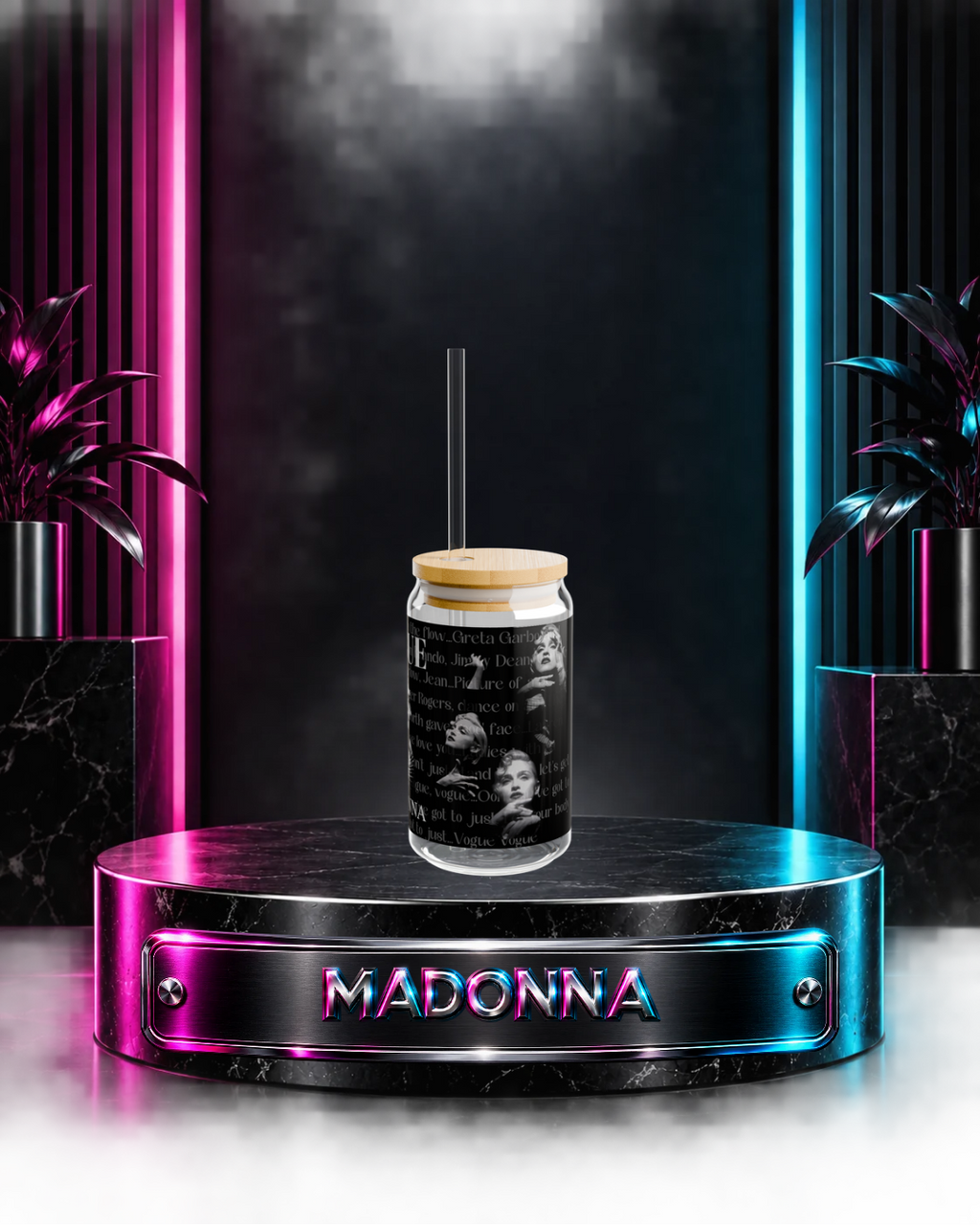 Madonna — Vogue Music Video | 16oz Glass Can