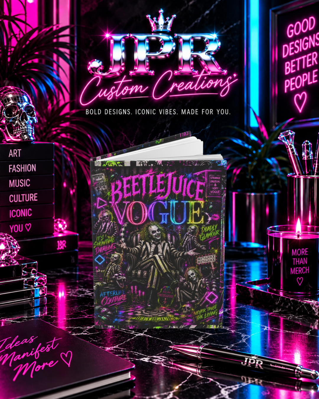 Beetlejuice — Beetlejuice x Vogue | Hardcover Journal Matte (Lined)