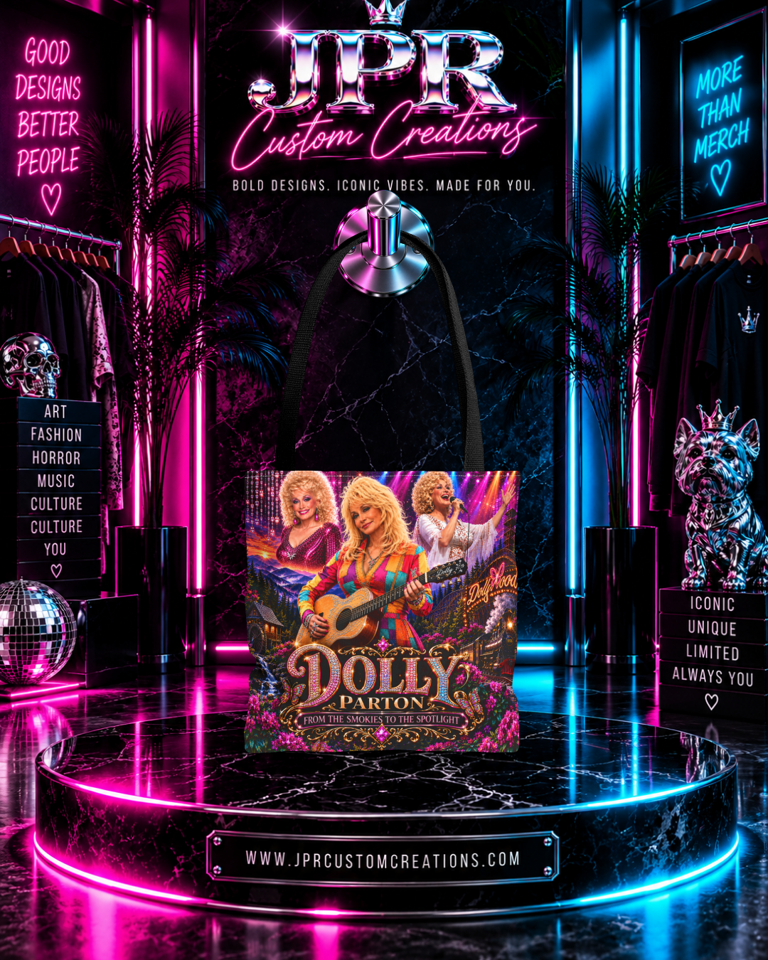 Dolly Parton — From The Smokys To The Spotlight | Tote Bag (AOP)