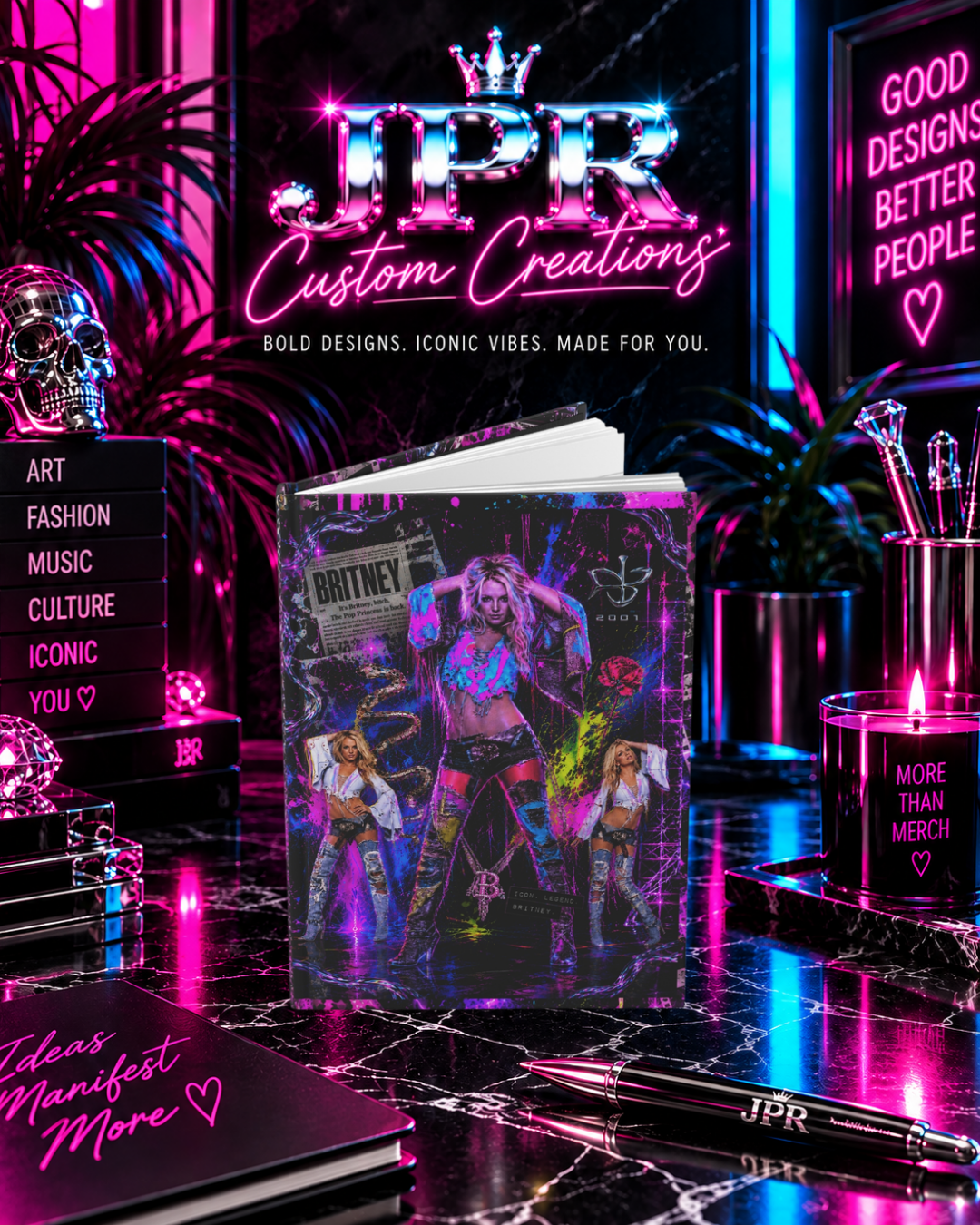 Britney Spears — Neon Rebellion | Hardcover Journal Matte (Lined)