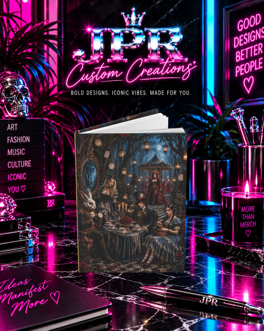Alice In Wonderland — Dark Storybook | Hardcover Journal Matte (Lined)