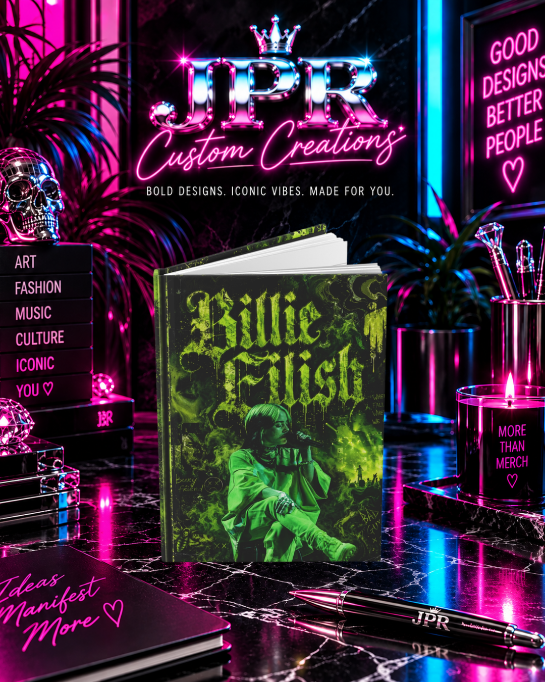 Billie Eilish — Toxic Green | Hardcover Journal Matte (Lined)