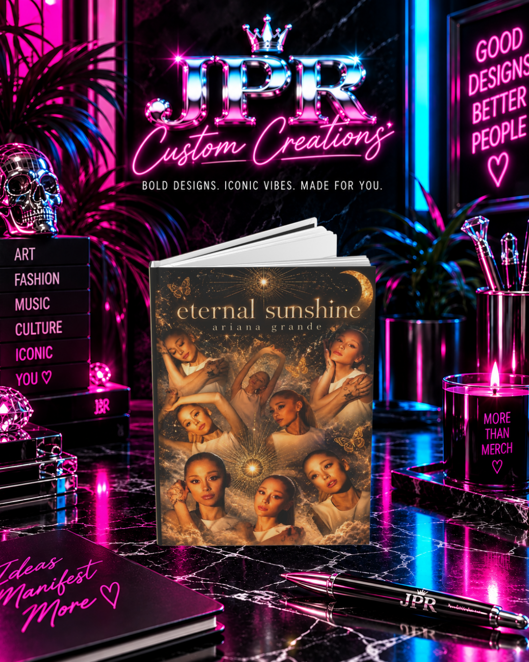Ariana Grande — Gold Eternal Sunshine | Hardcover Journal Matte (Lined)