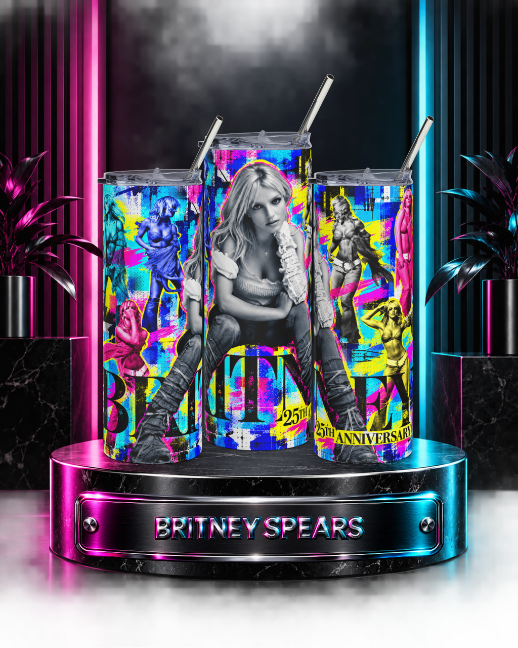 Britney 25th Anniversary – Pop Art – 20oz Tumbler