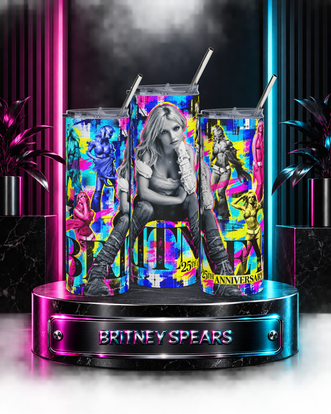 Britney 25th Anniversary – Pop Art – 20oz Tumbler