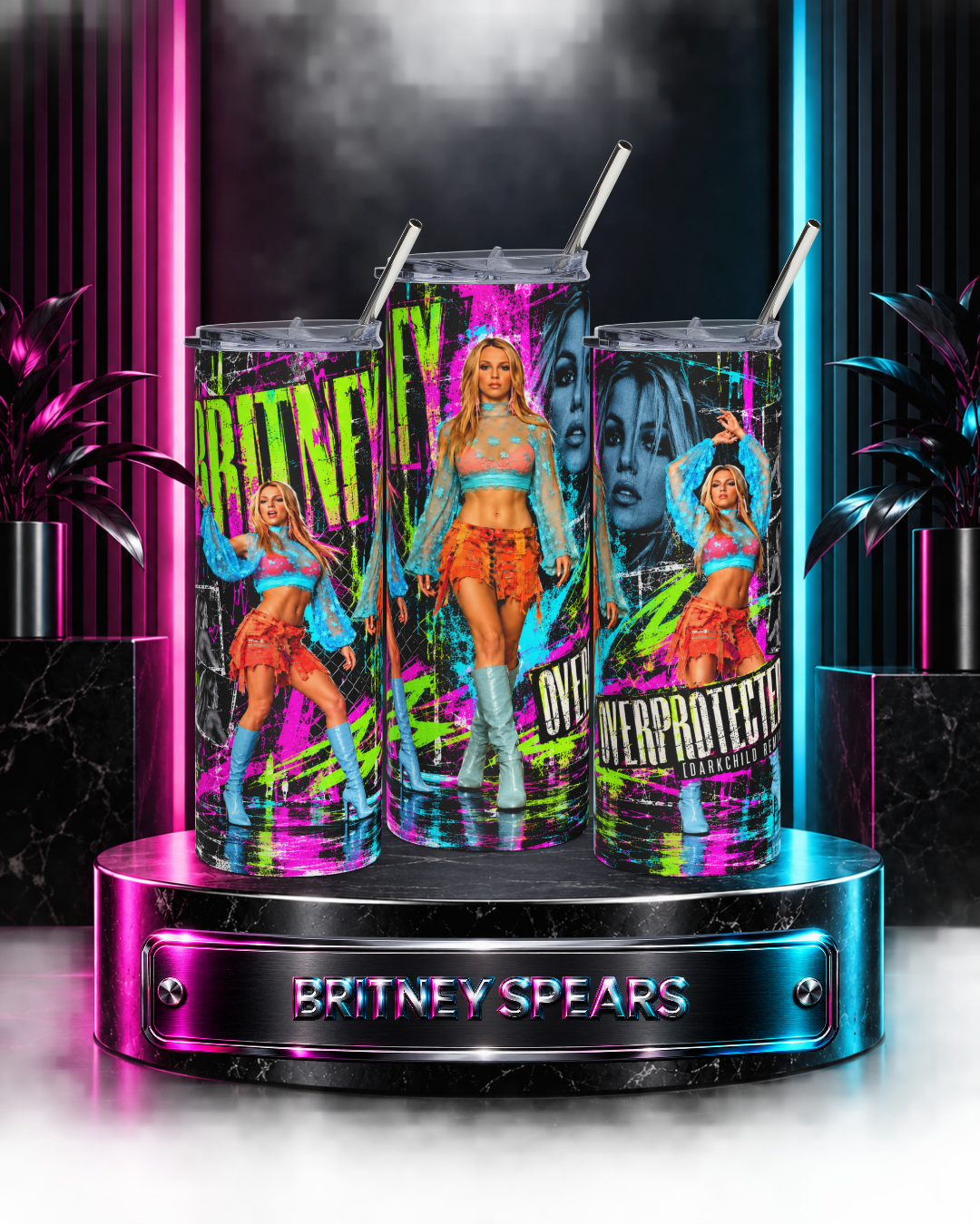 Britney 25th Anniversary – Overprotected – 20oz Tumbler