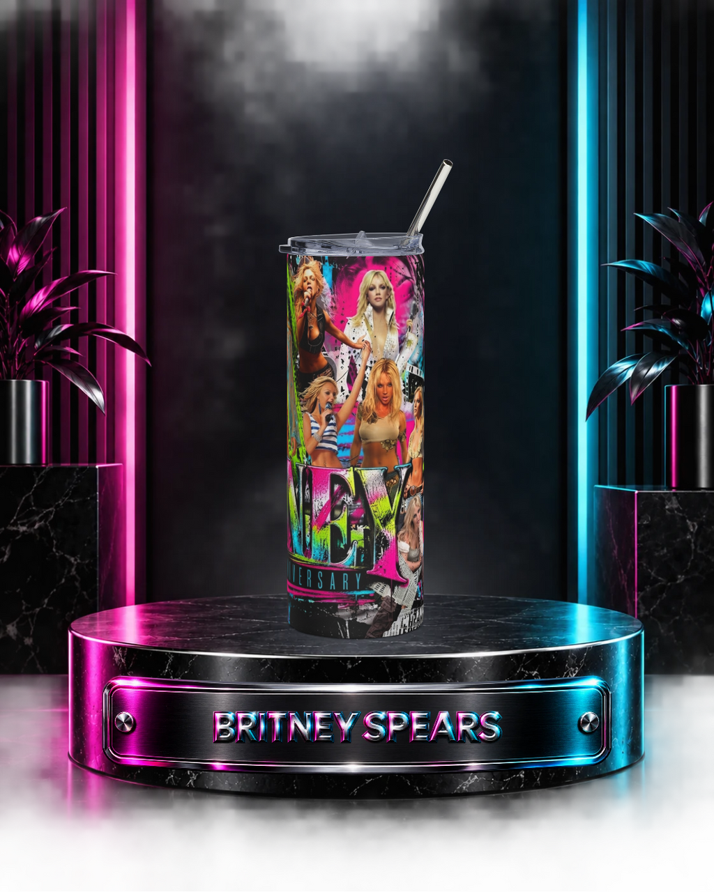 Britney 25th Anniversary – Britney Era Collage – 20oz Tumbler