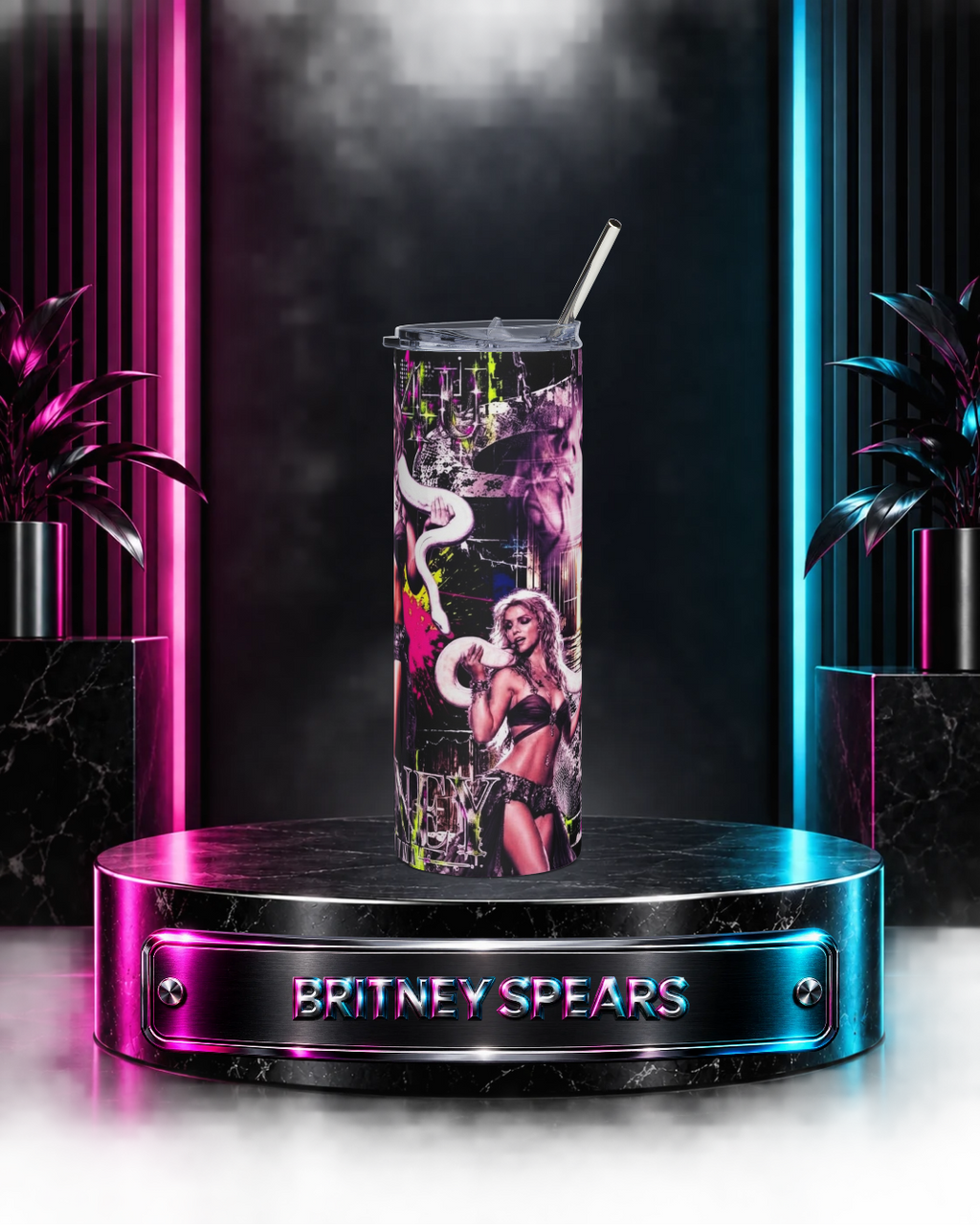 Britney 25th Anniversary – 2001 VMA Snake – Color – 20oz Tumbler
