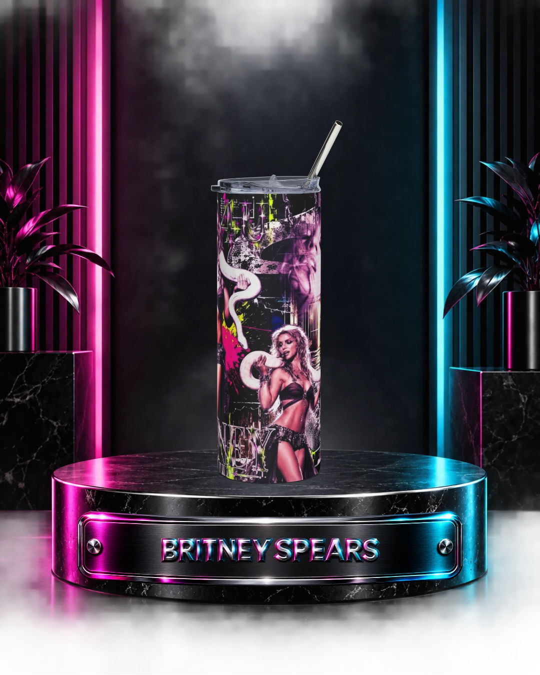 Britney 25th Anniversary – 2001 VMA Snake – Color – 20oz Tumbler