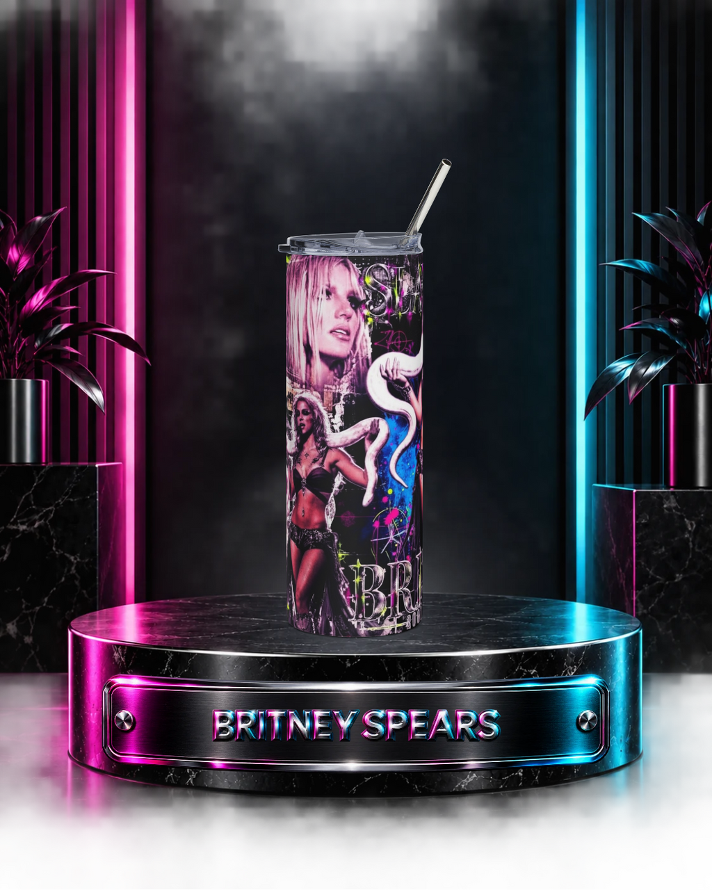 Britney 25th Anniversary – 2001 VMA Snake – Color – 20oz Tumbler