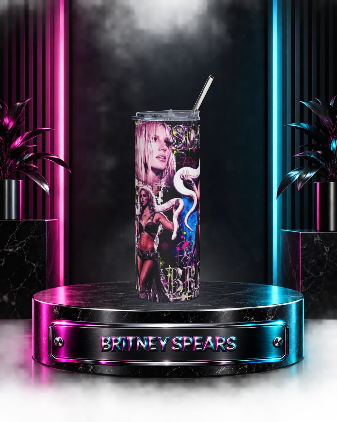 Britney 25th Anniversary – 2001 VMA Snake – Color – 20oz Tumbler