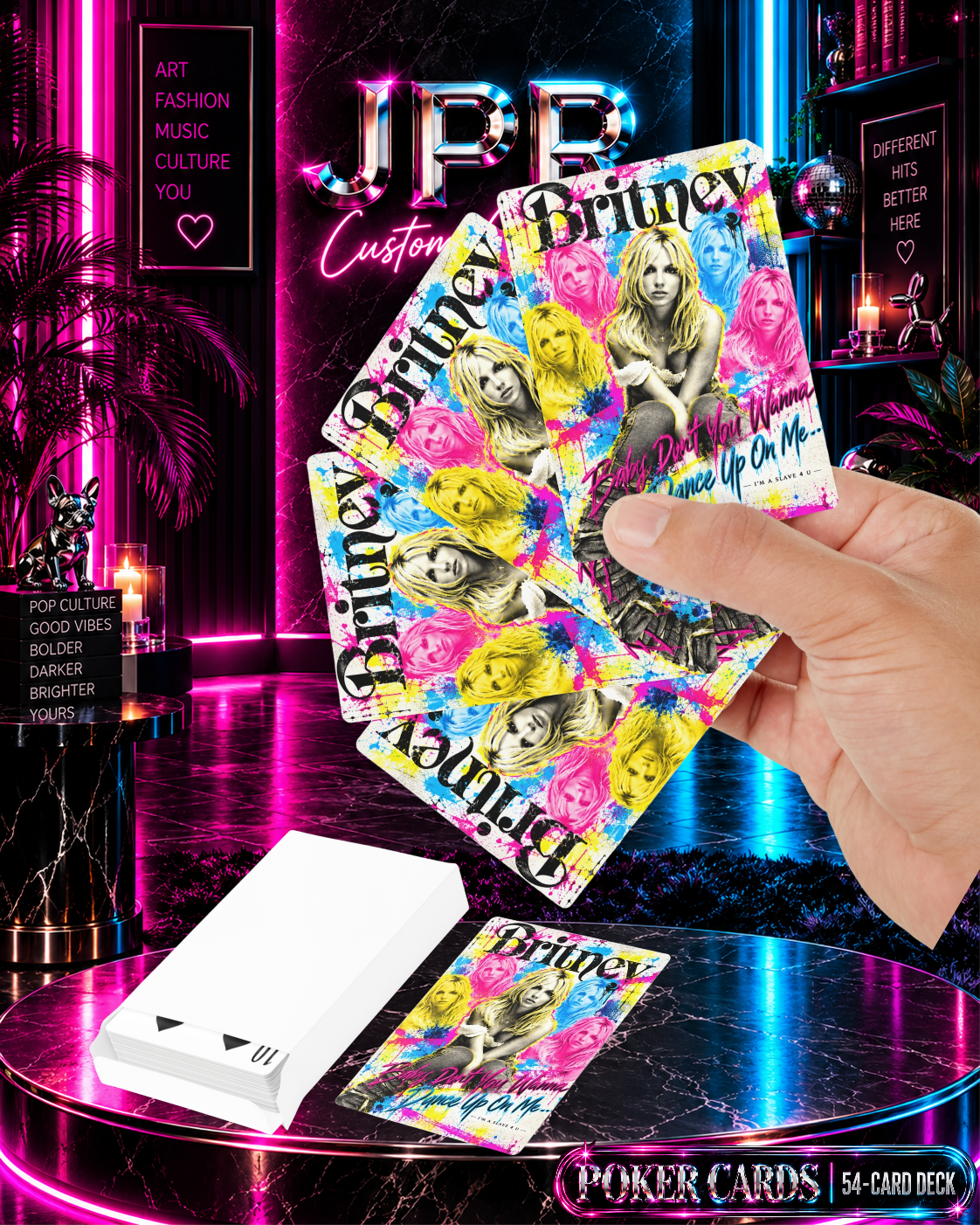 Britney 25th Anniversary Inspired Poker Cards – 54-Card Custom Playing Card Deck