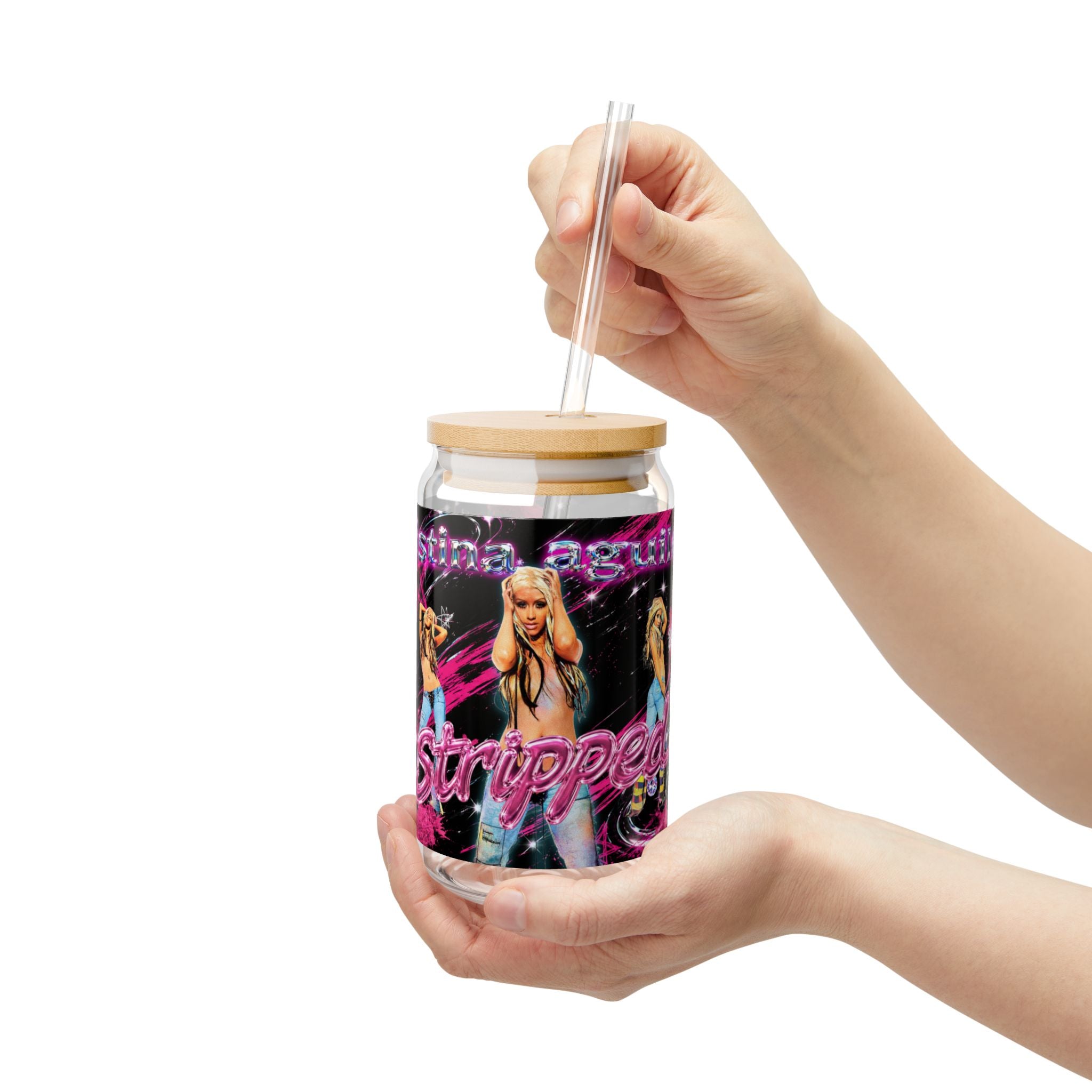 Christina Aguilera — Stripped Y2K 16oz Glass Can