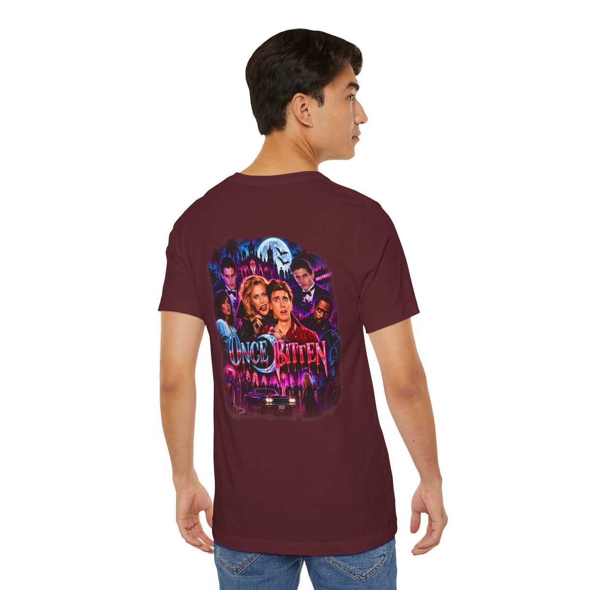 Once Bitten — Neon Fangs & Palm Trees | T-Shirt