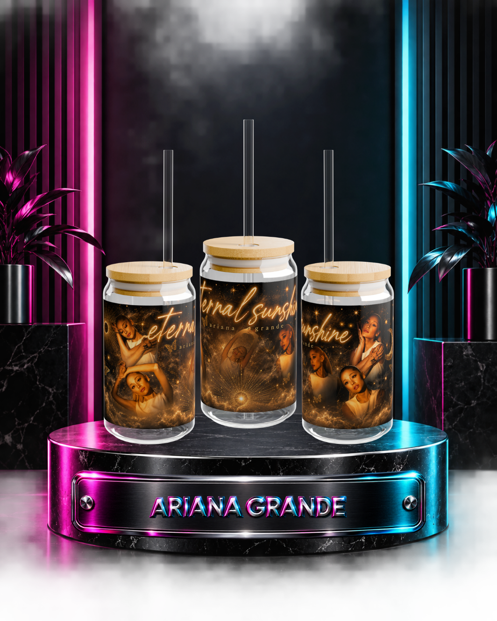 Ariana Grande — Gold Eternal Sunshine | 16oz Glass Can