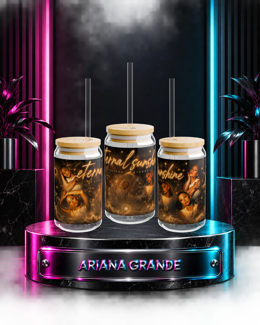 Ariana Grande — Gold Eternal Sunshine | 16oz Glass Can