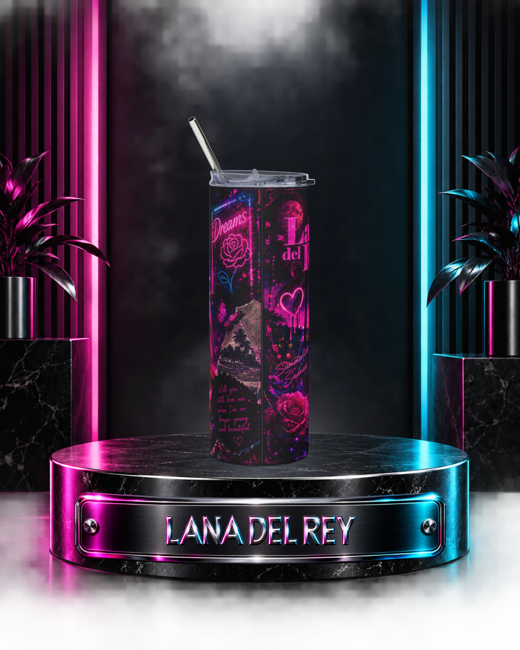 Lana Del Rey — Neon Dreams | 20oz Tumbler