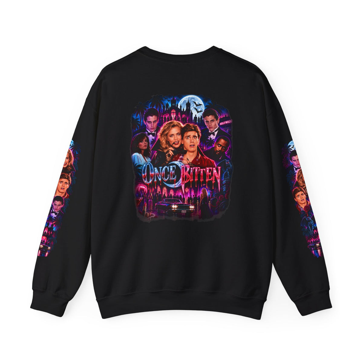 Once Bitten — Neon Fangs & Palm Trees | Sweatshirt
